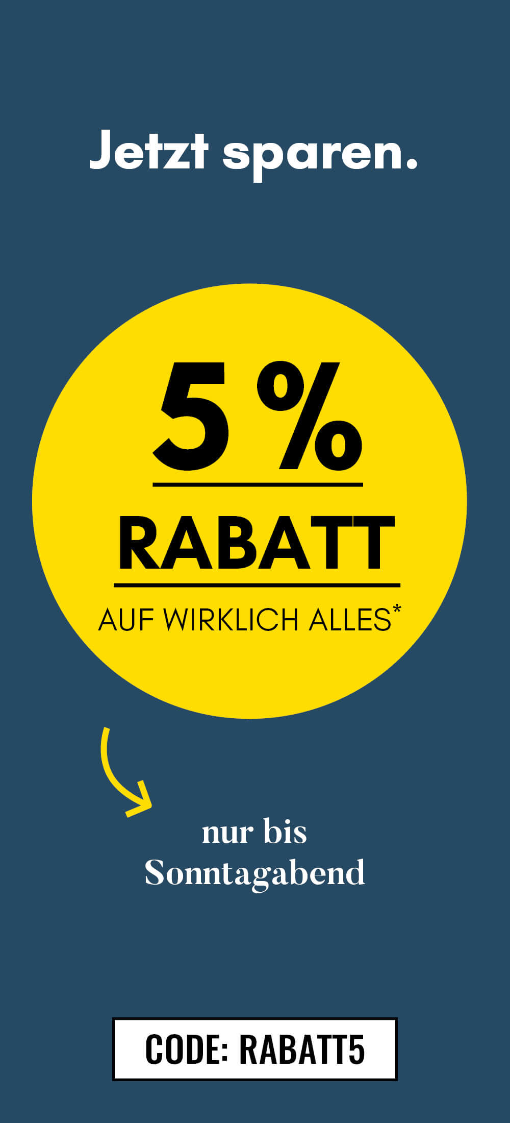 5 % Rabatt auf alles