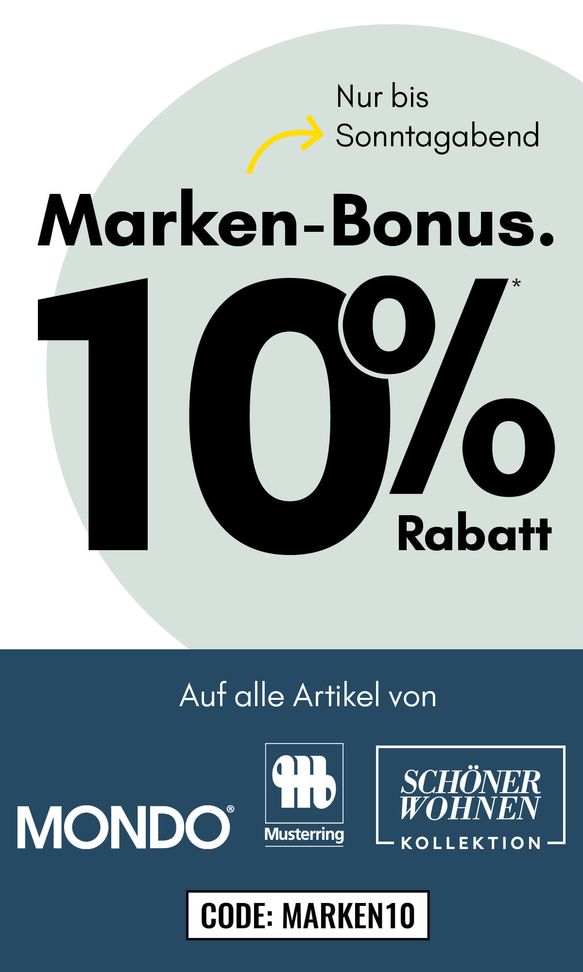 10 % Rabatt auf Marken