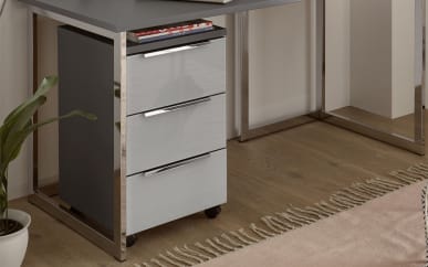 Rollcontainer Studioline in Dekor vulkan mit 3 Schubkästen