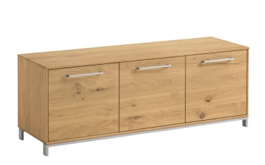 Garderobenbank Vedo Set 6, Balkeneiche/weiß