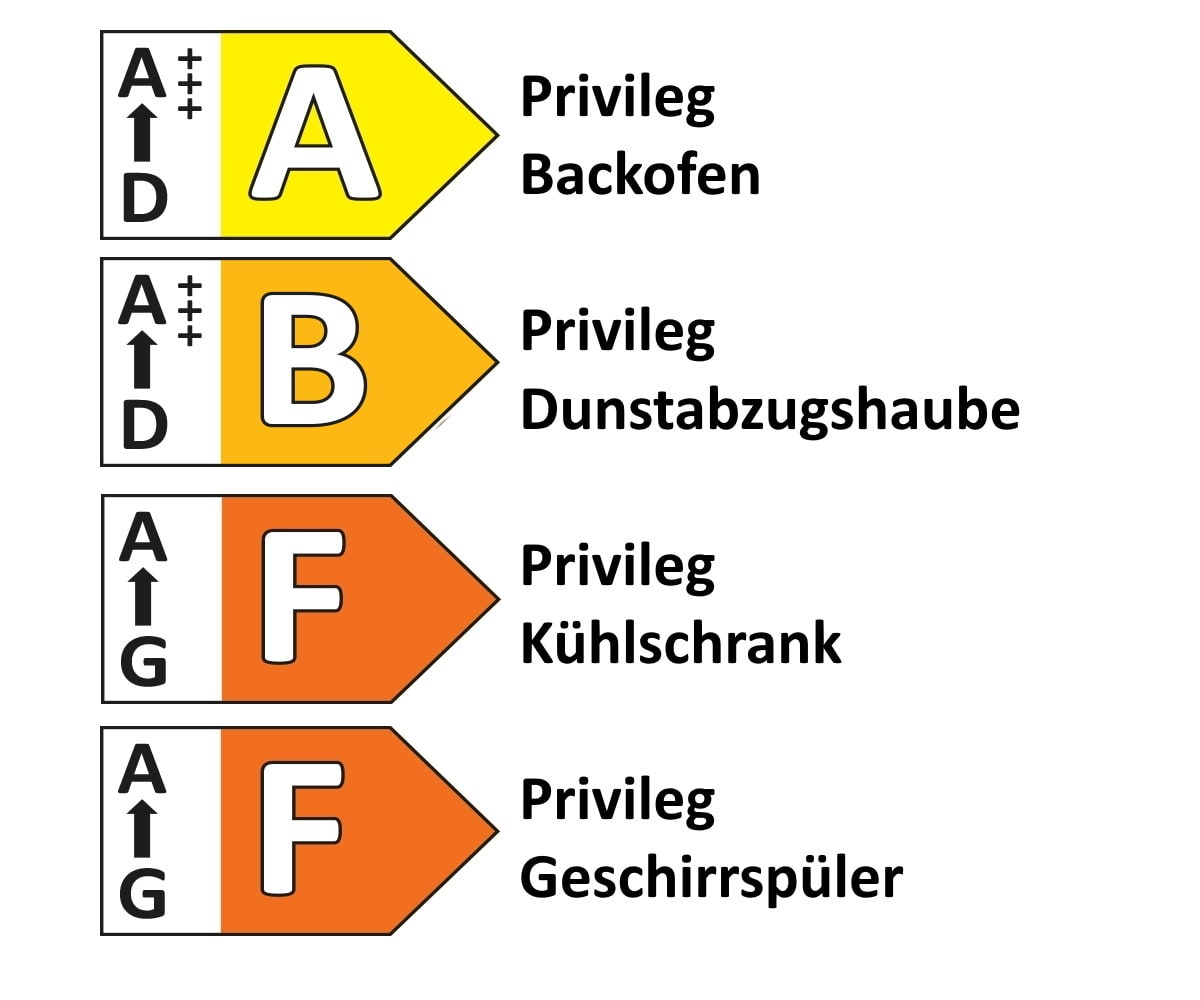 Einbauküche Stadum/Ferna, Eiche Sierra Nachbildung, inklusive Privileg Elektrogeräte