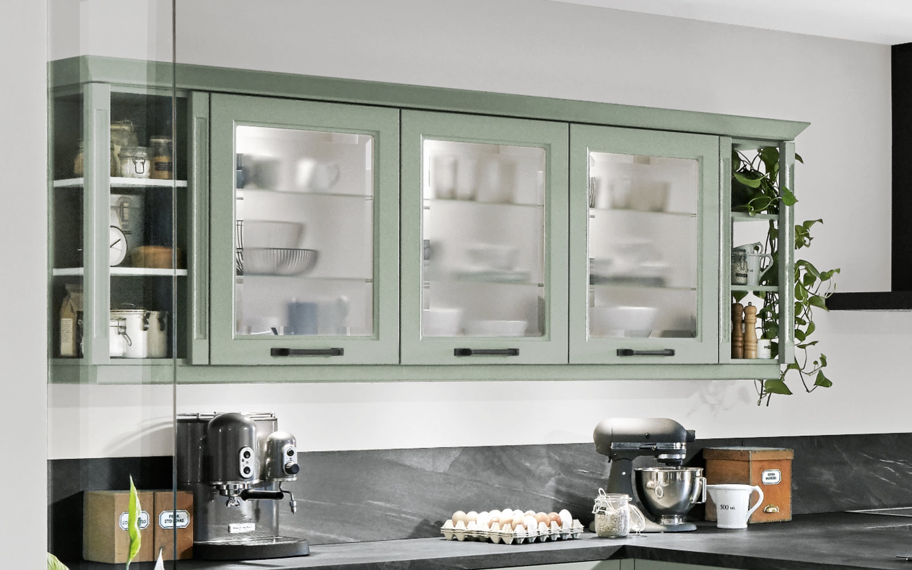 Einbauküche Camo, schilf farbend, inklusive Siemens Elektrogeräte