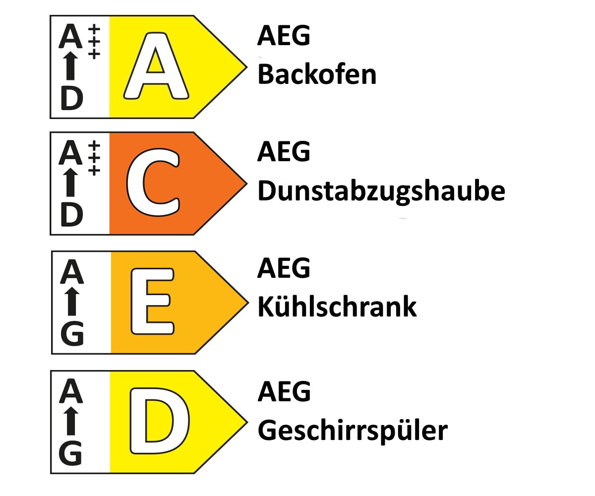 Einbauküche Laser Soft/Merkur, perlgrau, inkl. AEG Elektrogeräte