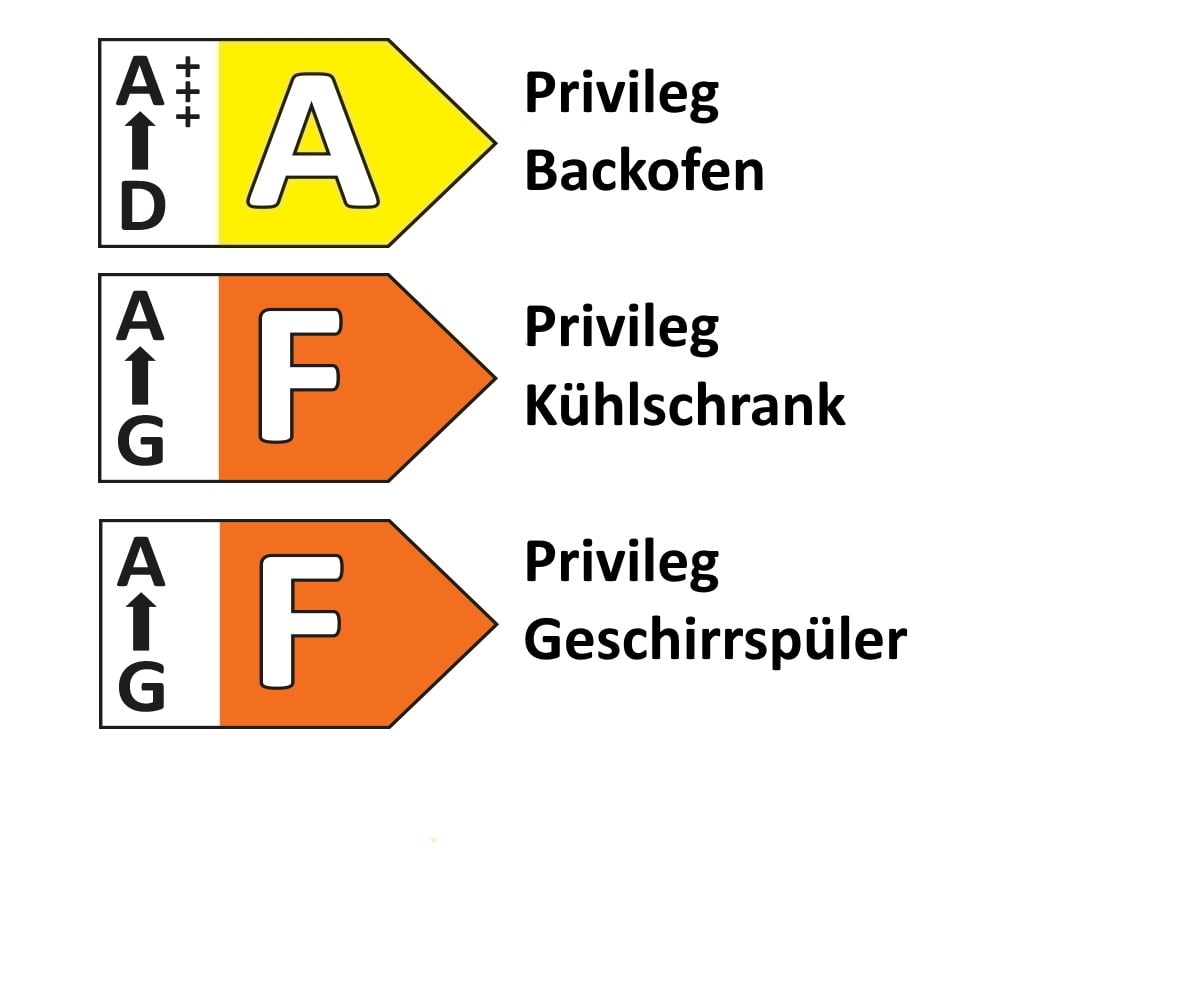 Einbauküche Uno, weiß, inklusive Privileg Elektrogeräte