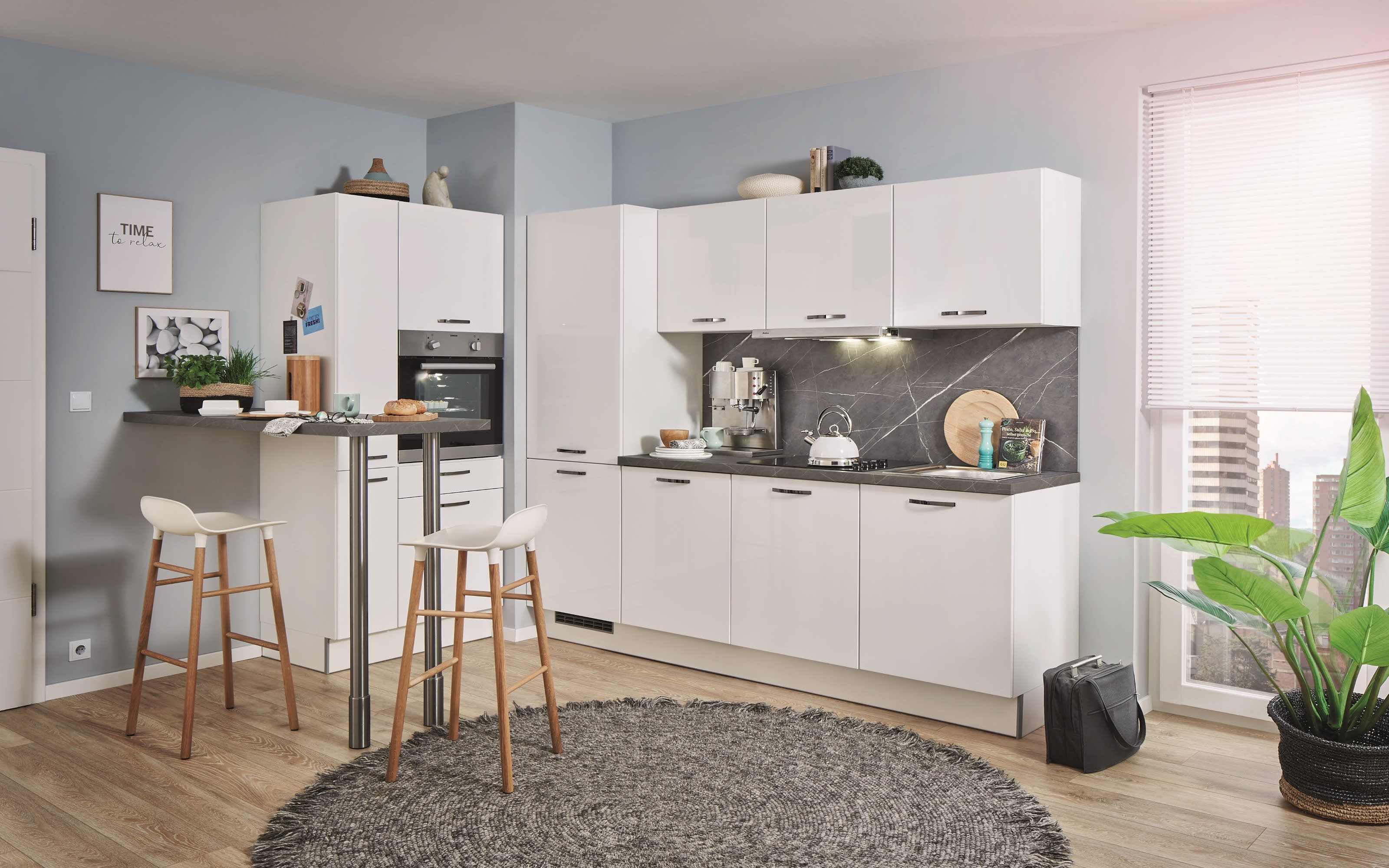 Einbauküche PN80, weiß, inklusive Elektrogeräte online bei Hardeck kaufen