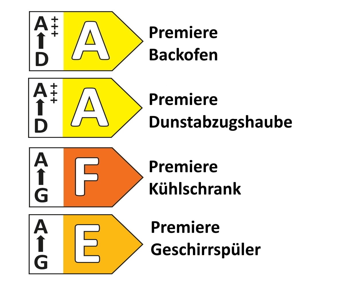 Einbauküche PN 80, kaschmirgrau, inklusive Elektrogeräte
