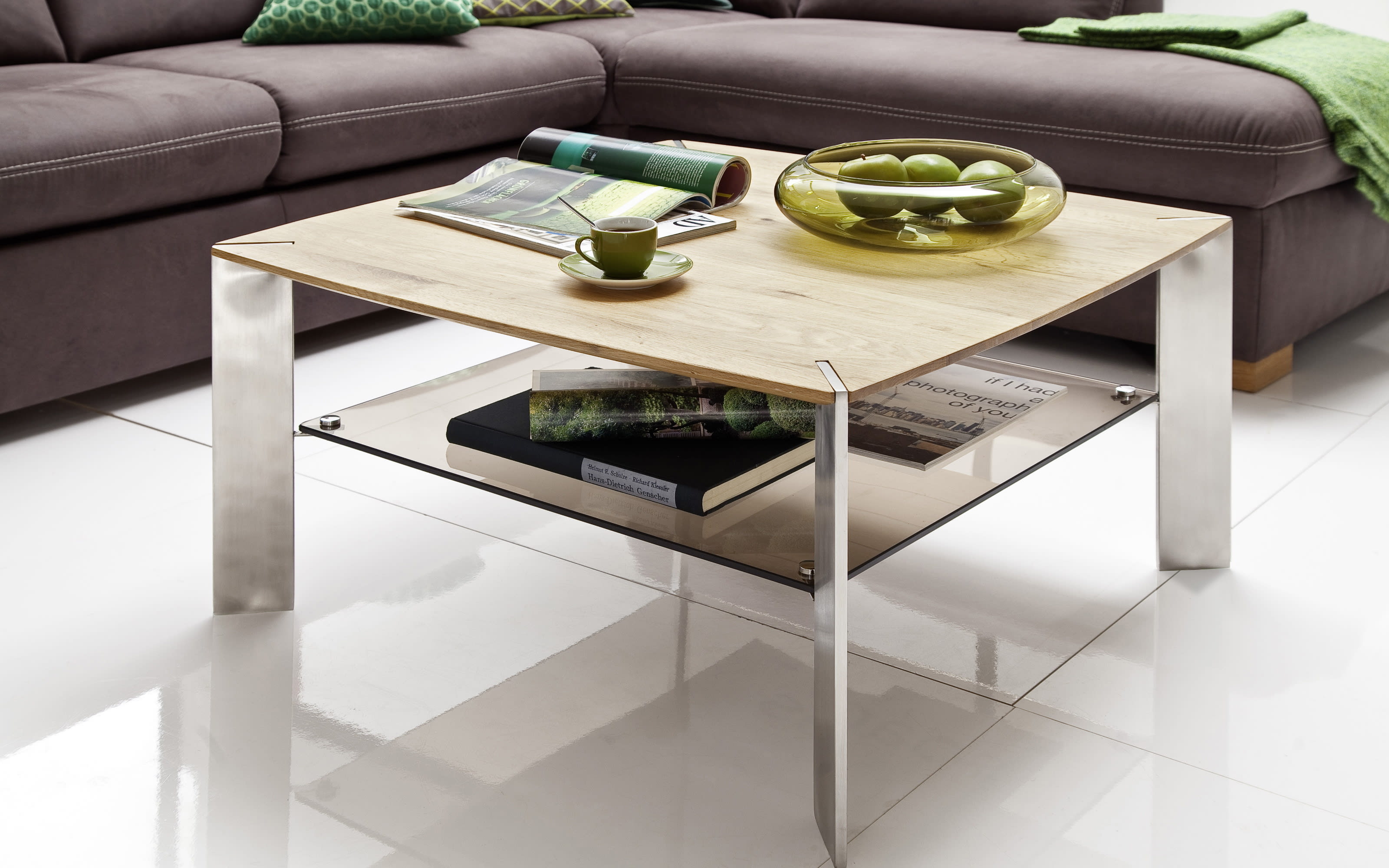 Couchtisch Nelia, Asteiche massiv
