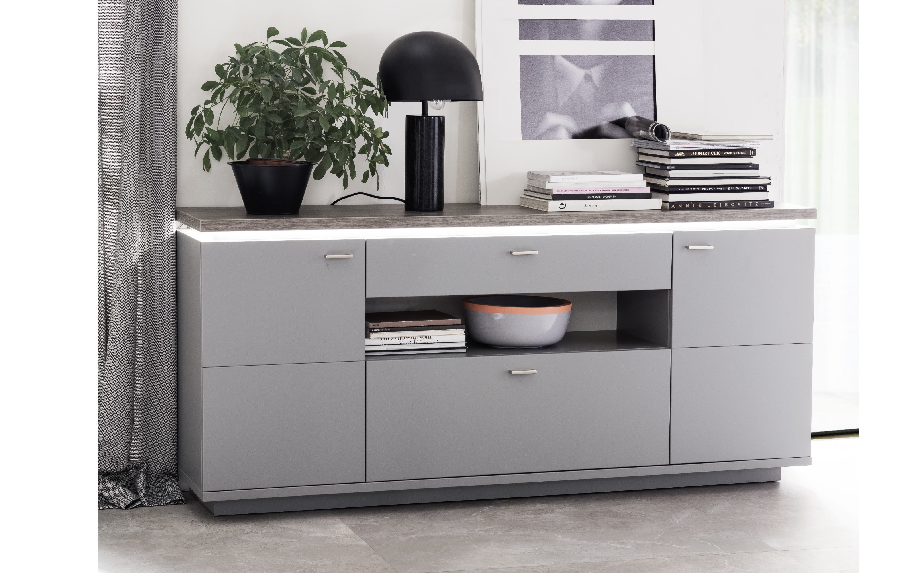 Sideboard 1054 in grau online bei Hardeck kaufen