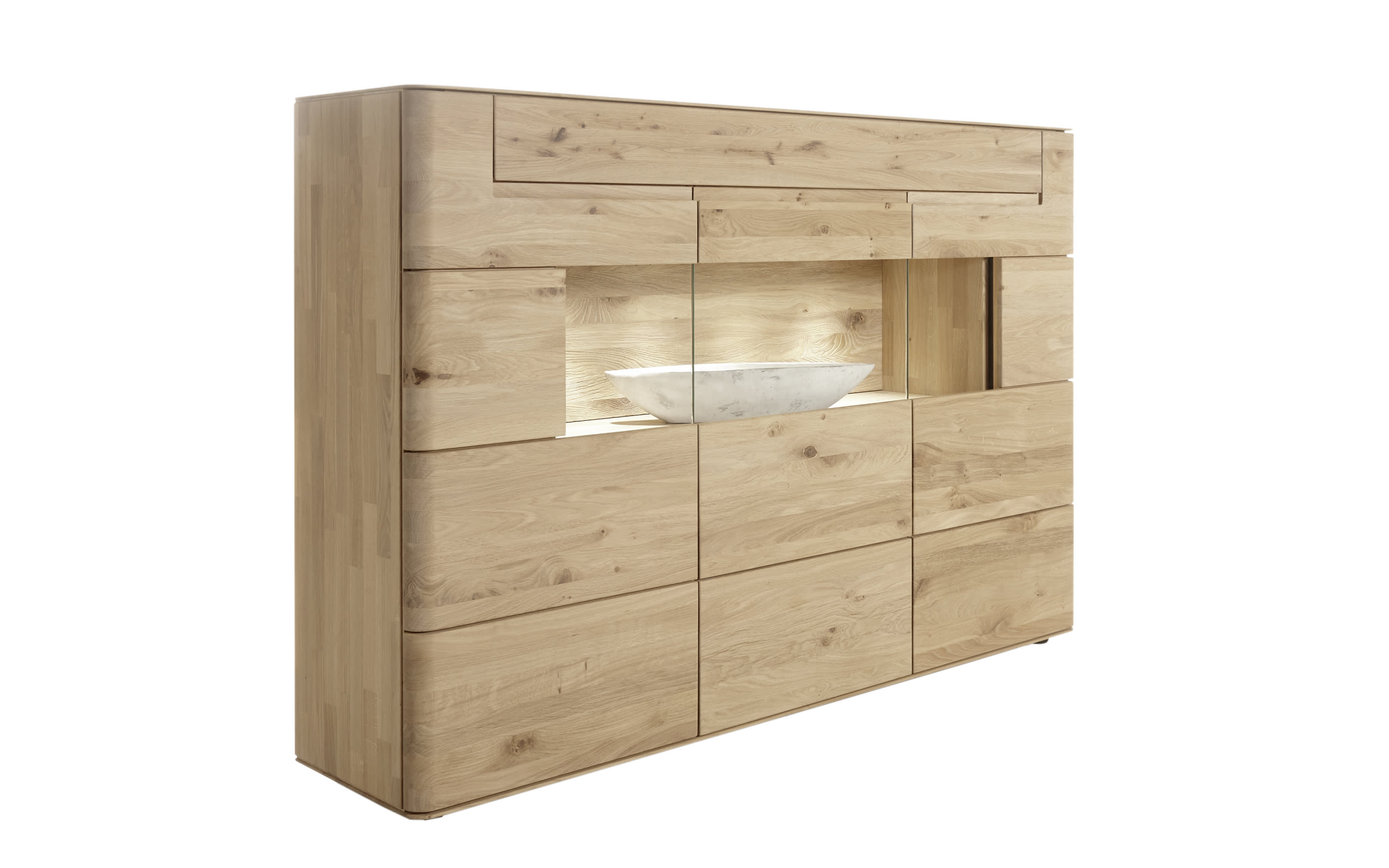 Highboard Milano In Wildeiche Massiv Bianco Geölt Online Bei Hardeck Kaufen