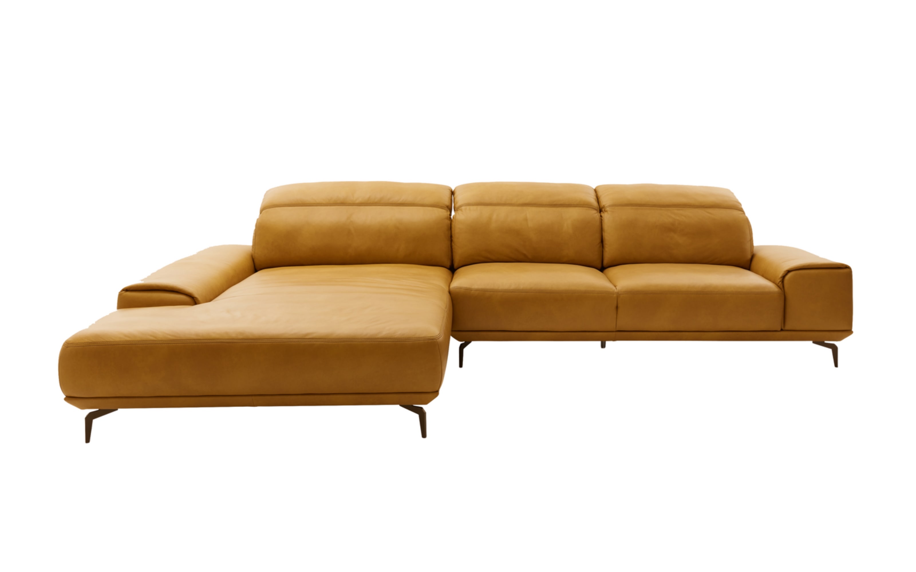 Wohnlandschaft MR 2490, gelb, Longchair links, inkl. Funktionen