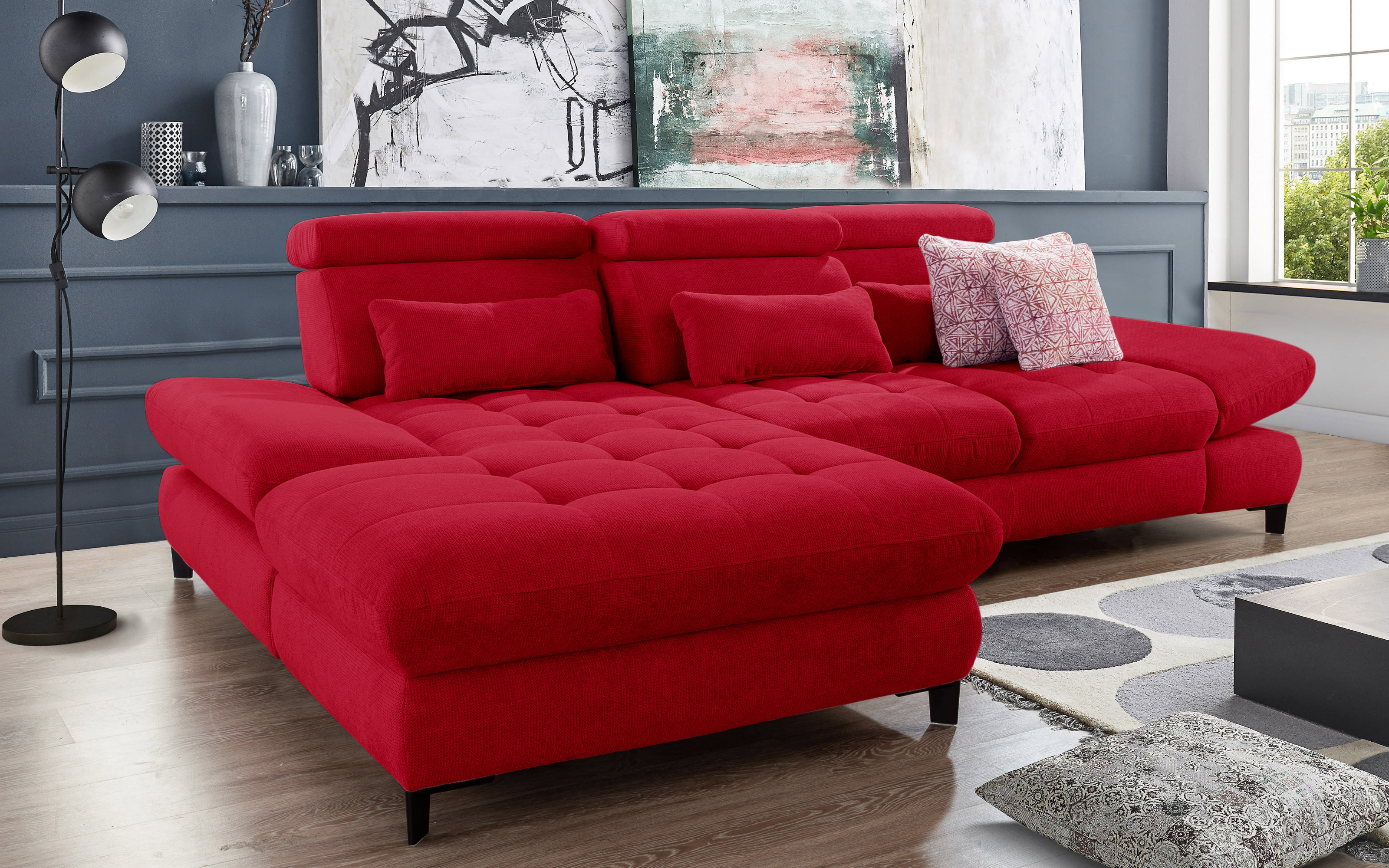 Wohnlandschaft Carolina in rot online bei Hardeck kaufen