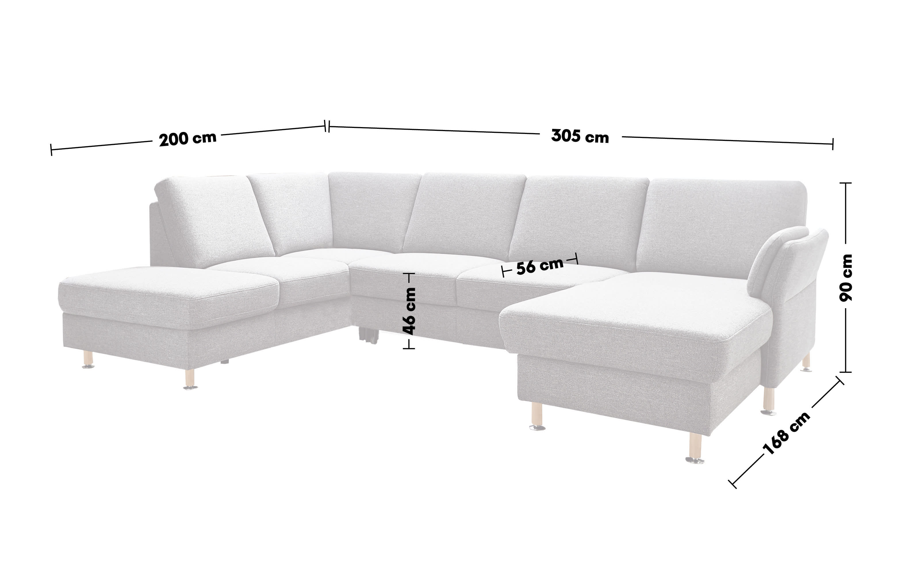 Wohnlandschaft ZE-EM18013, grau 