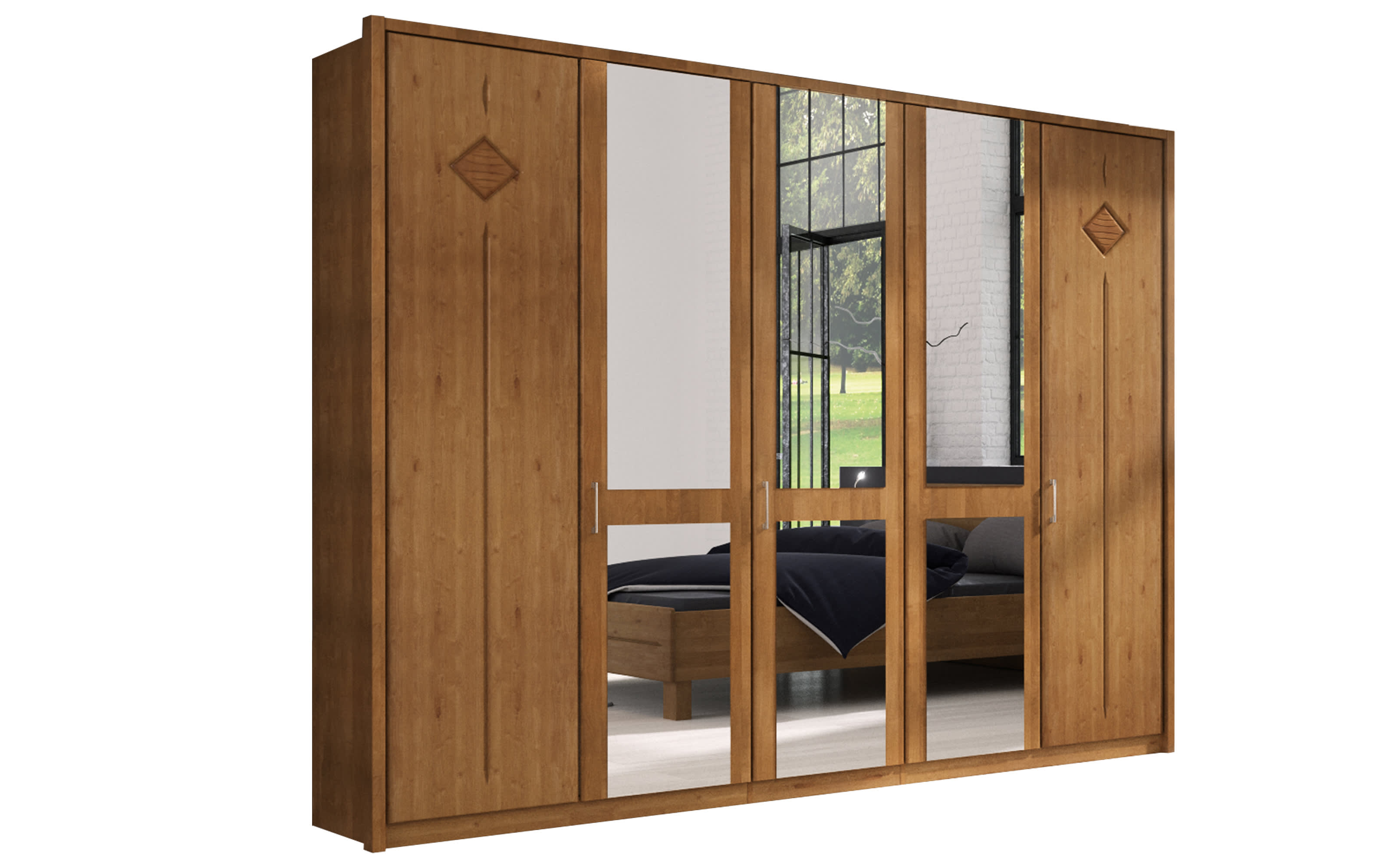 Schlafzimmer Rom in Erle teilmassiv online bei Hardeck kaufen