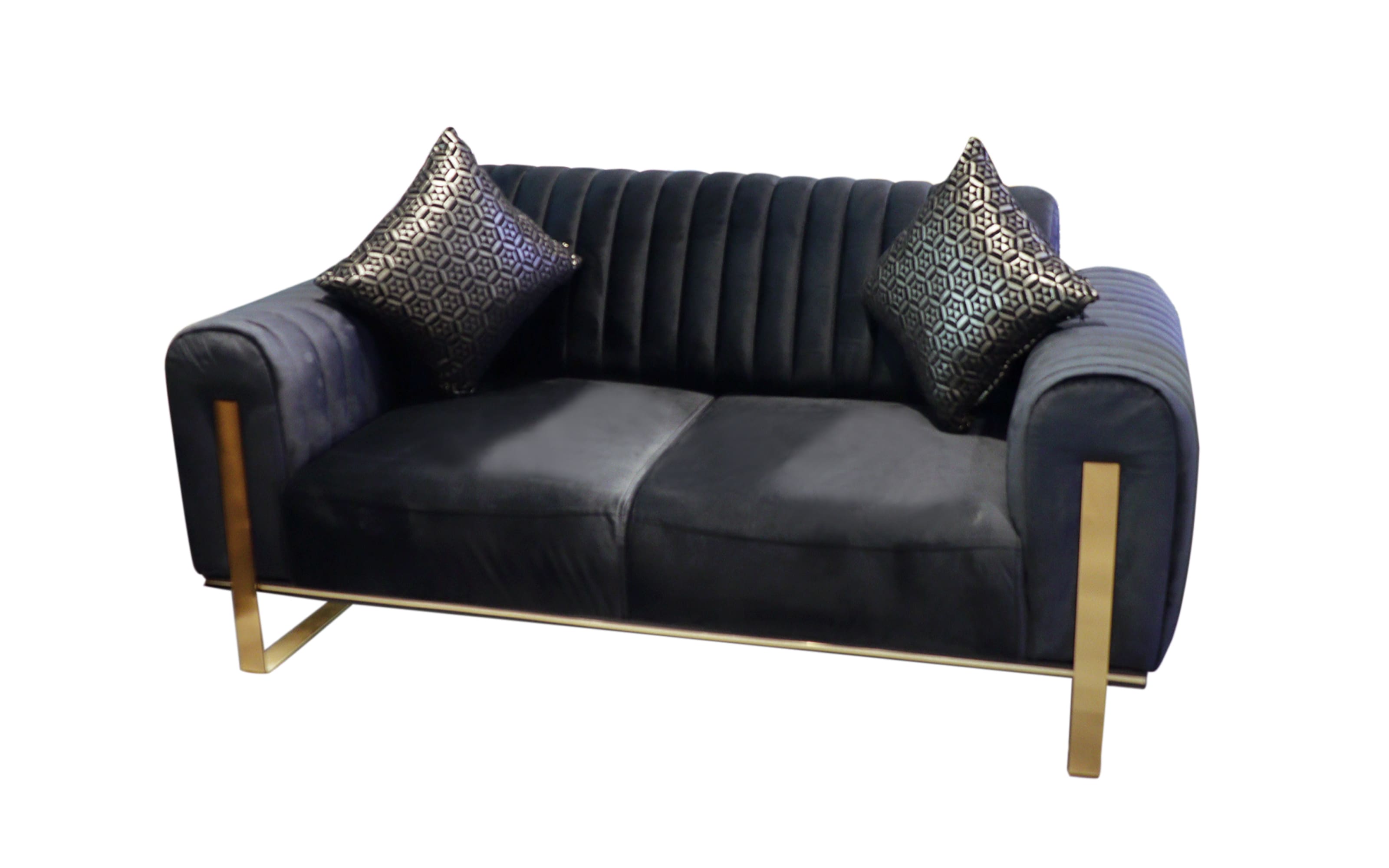 Sofa 2Sitzer Singapur in schwarz, inklusive Kissen online bei Hardeck