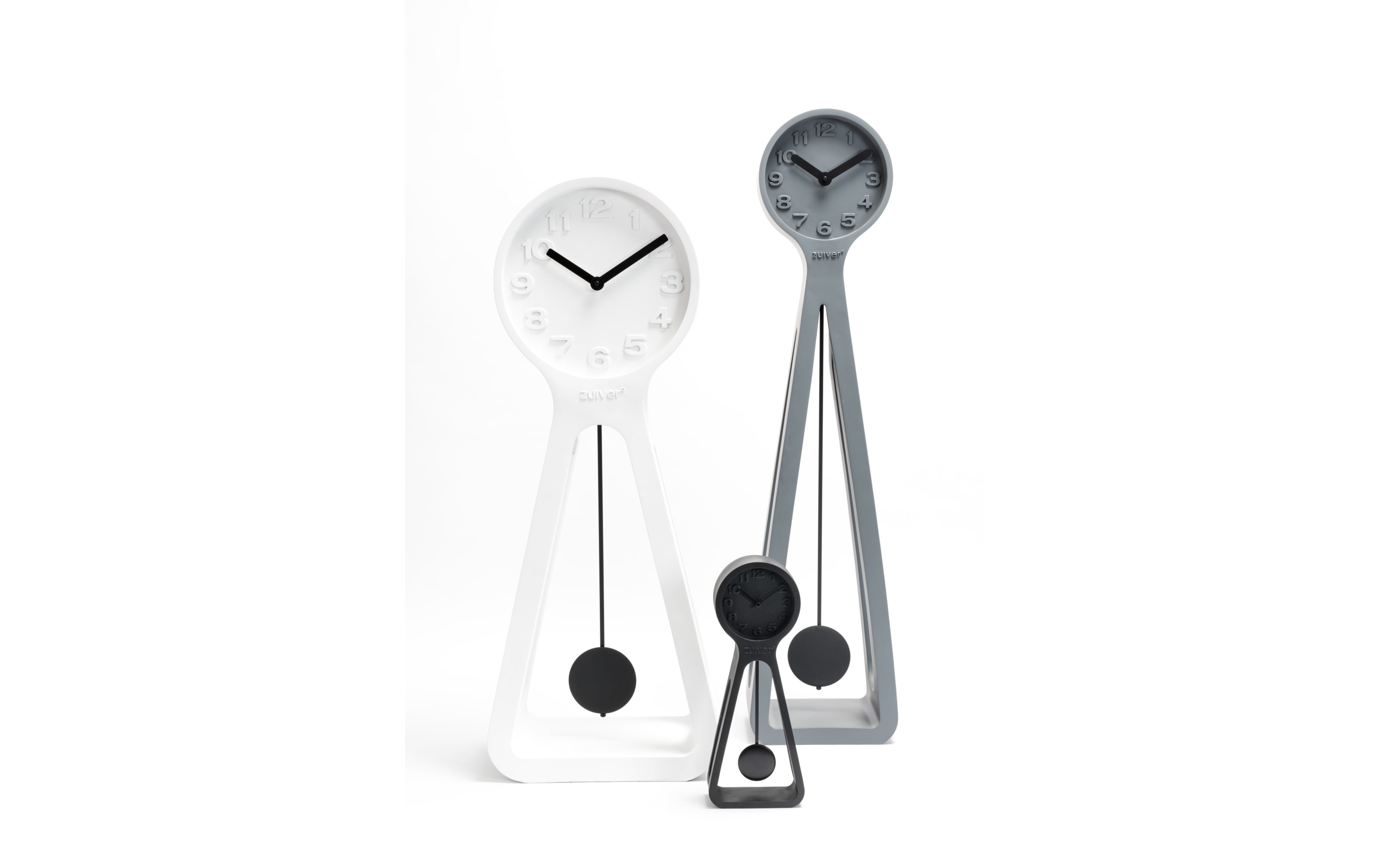 Tischuhr Pendulum Time All, schwarz