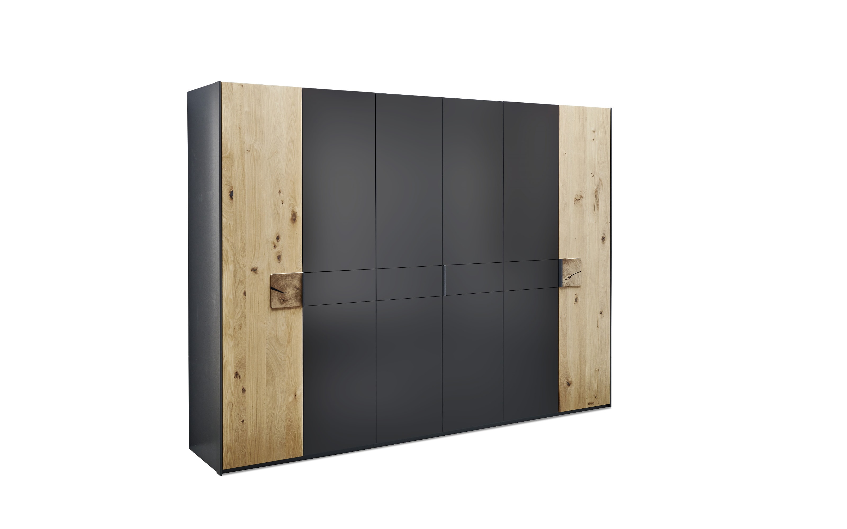 Drehtürenschrank Cherie, Wildeiche natur Nachbildung, 200 x 223 cm