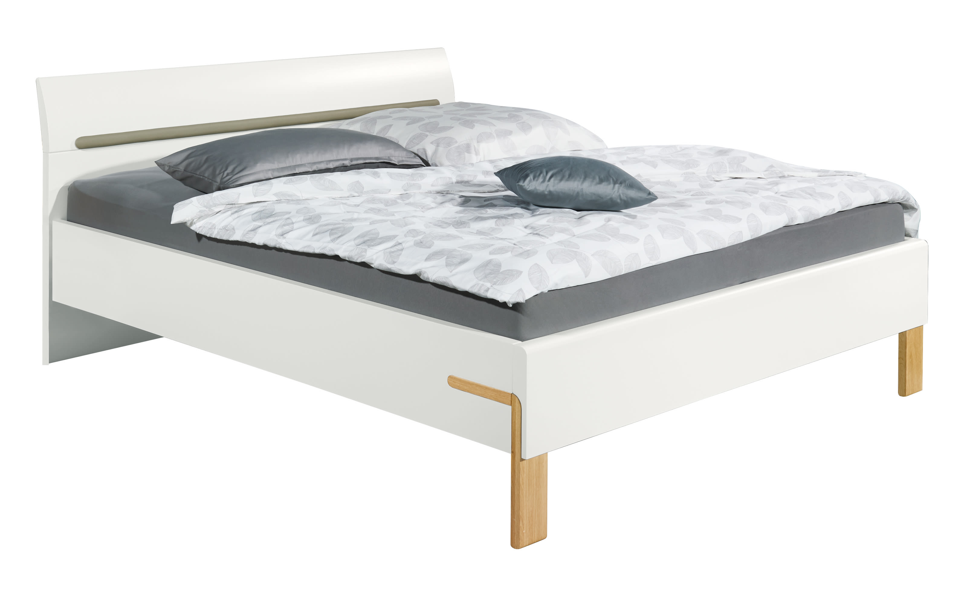 Schlafzimmer Dream in Lack reinweiß, Schrankbreite ca. 302 cm