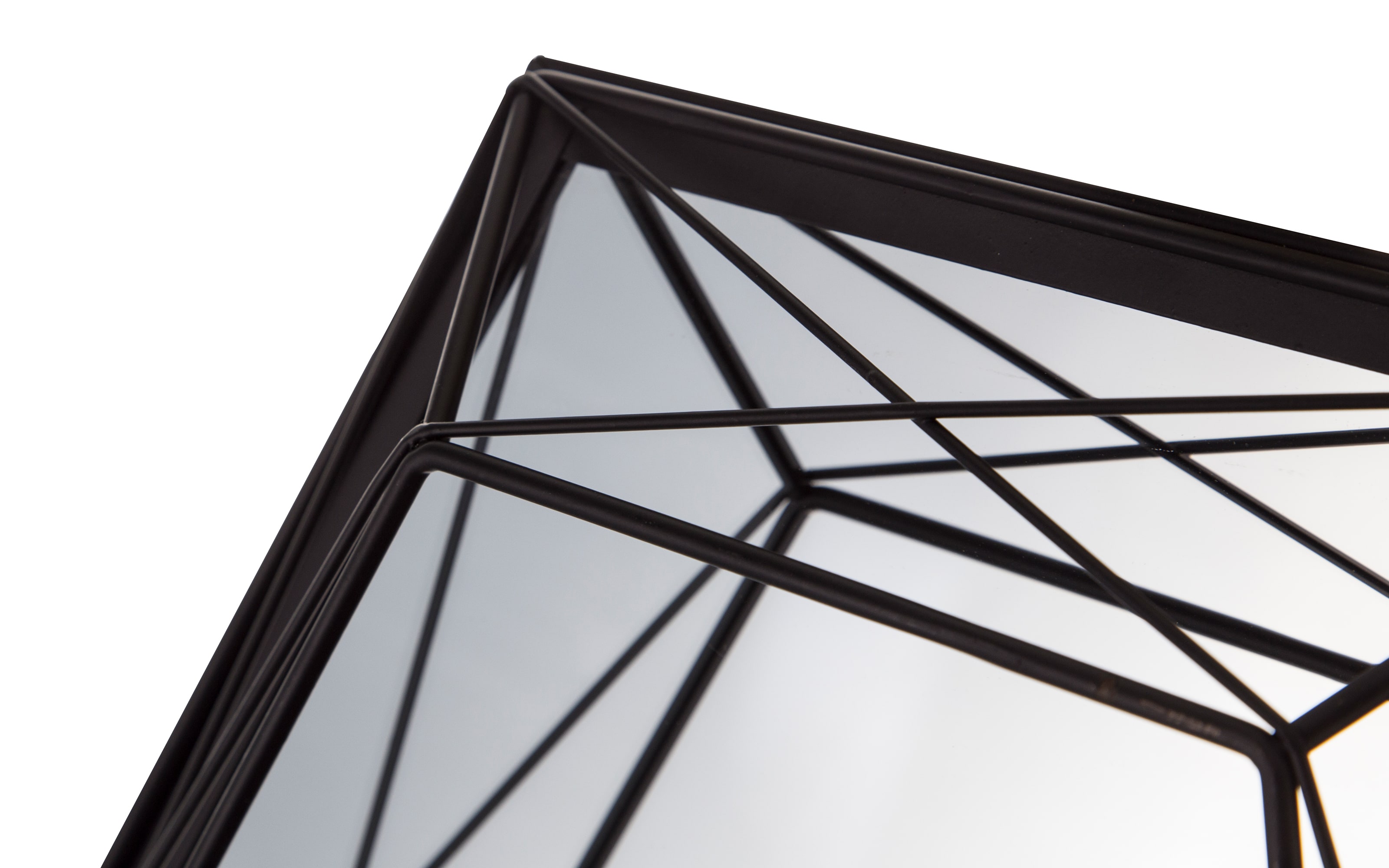 Metallspiegel Lina in schwarz, 44 x 61 cm
