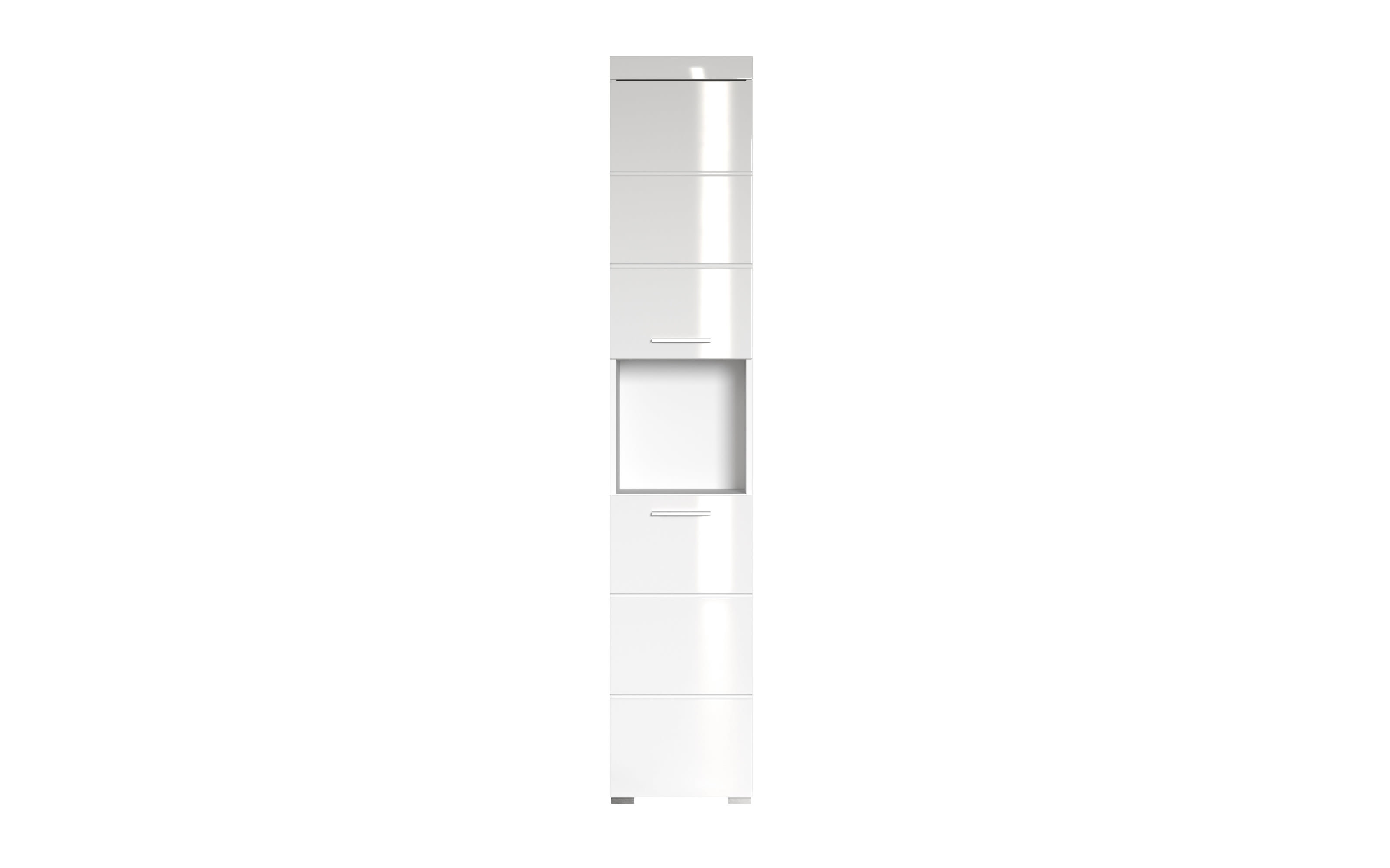 Hochschrank Amanda, weiß hochglanz, 2-türig