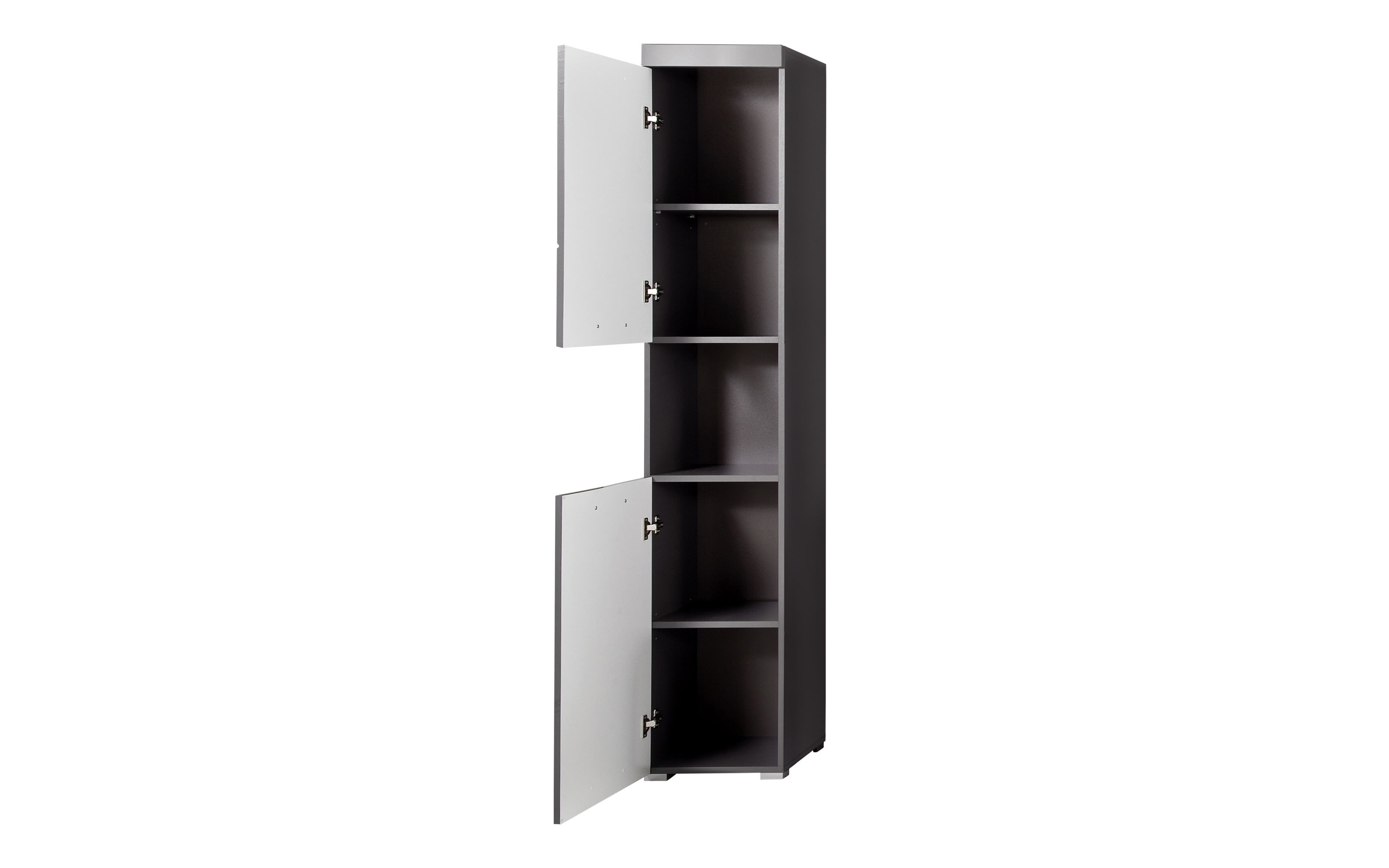 Hochschrank Amanda, dunkelgrau hochglanz