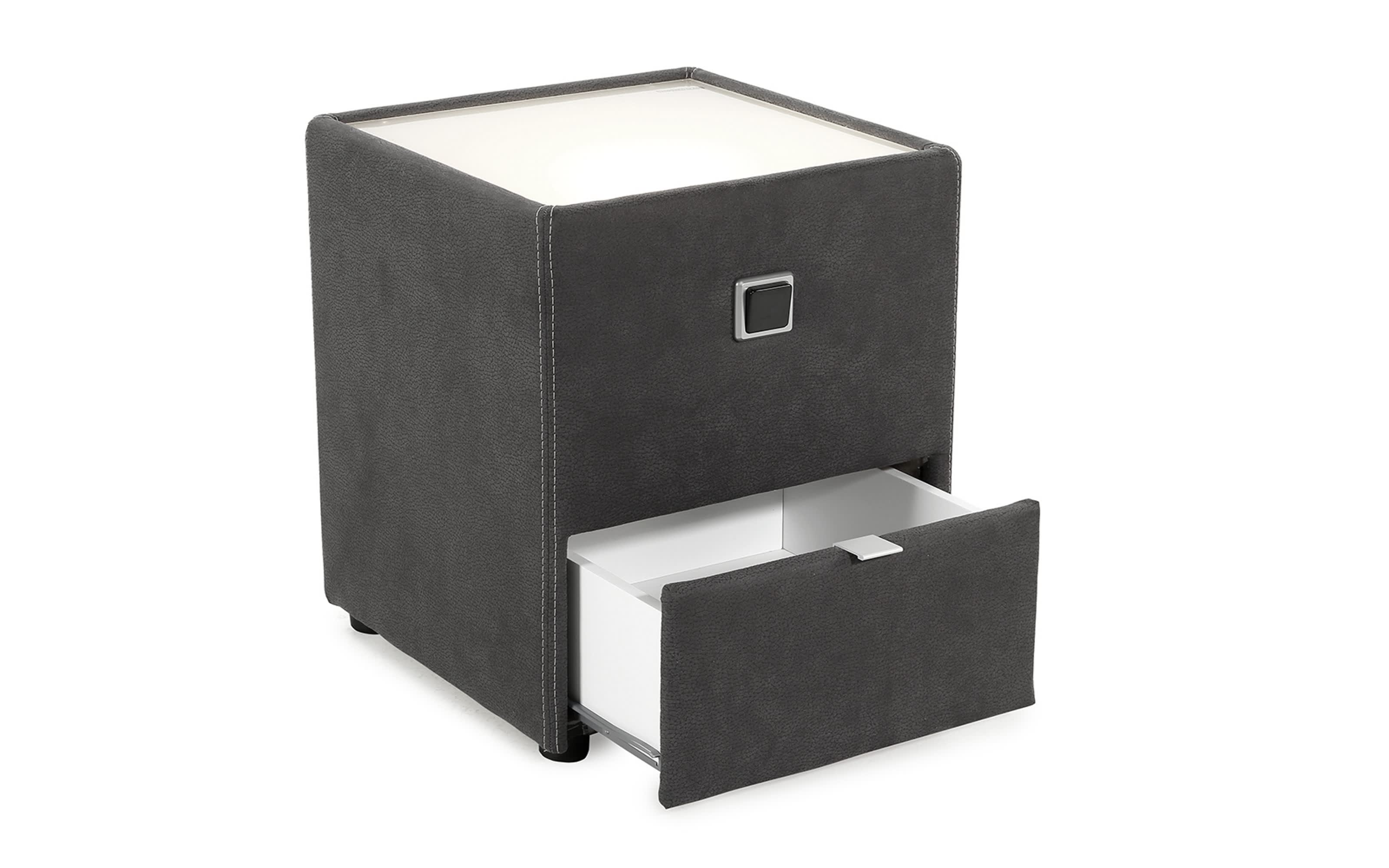 Nachttisch Lancy in Design 493/19 schwarz, Breite ca. 45 cm