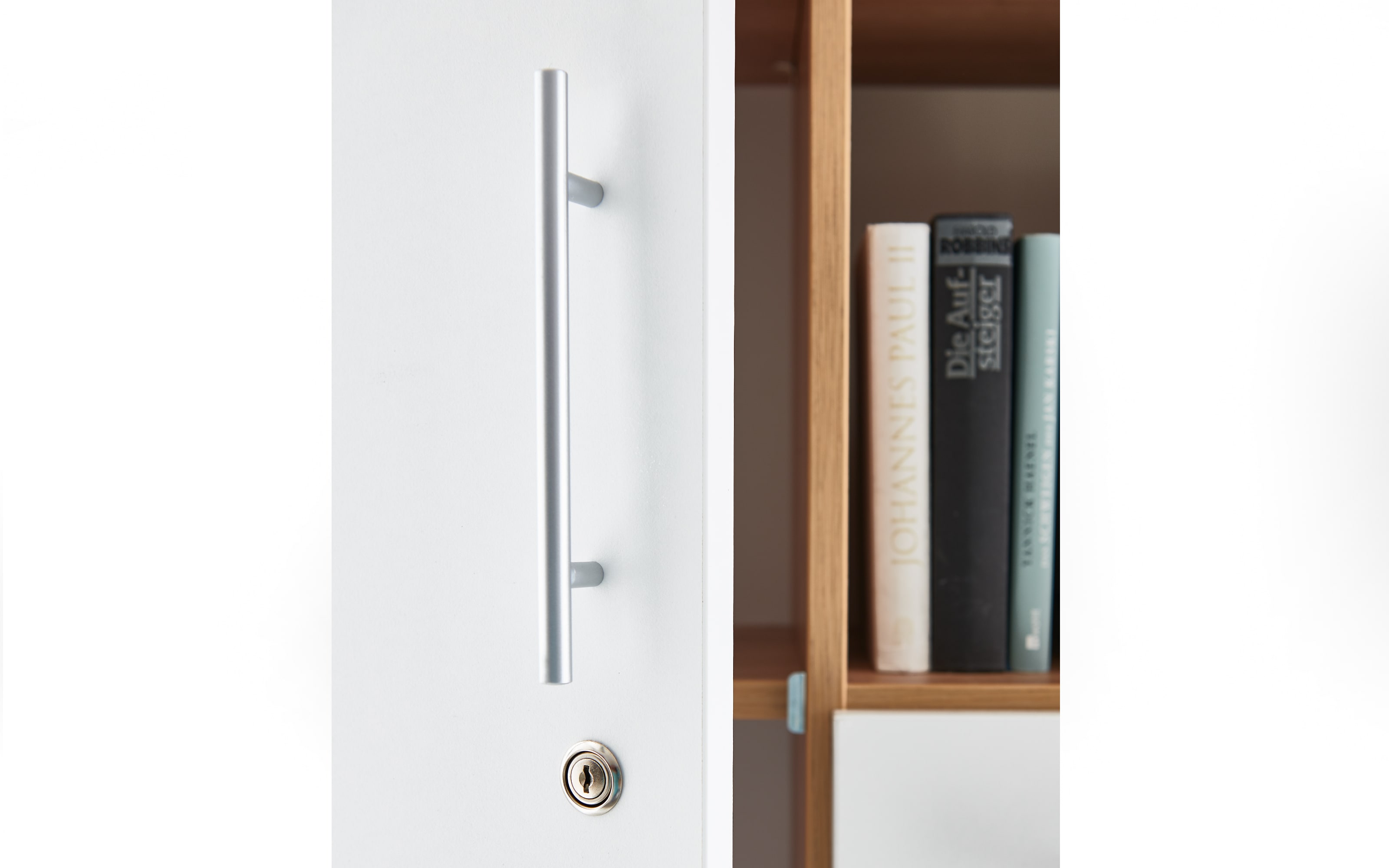 Schrank Pronto, Artisan Oak Nachbildung/weiß matt, ca. 111 cm hoch
