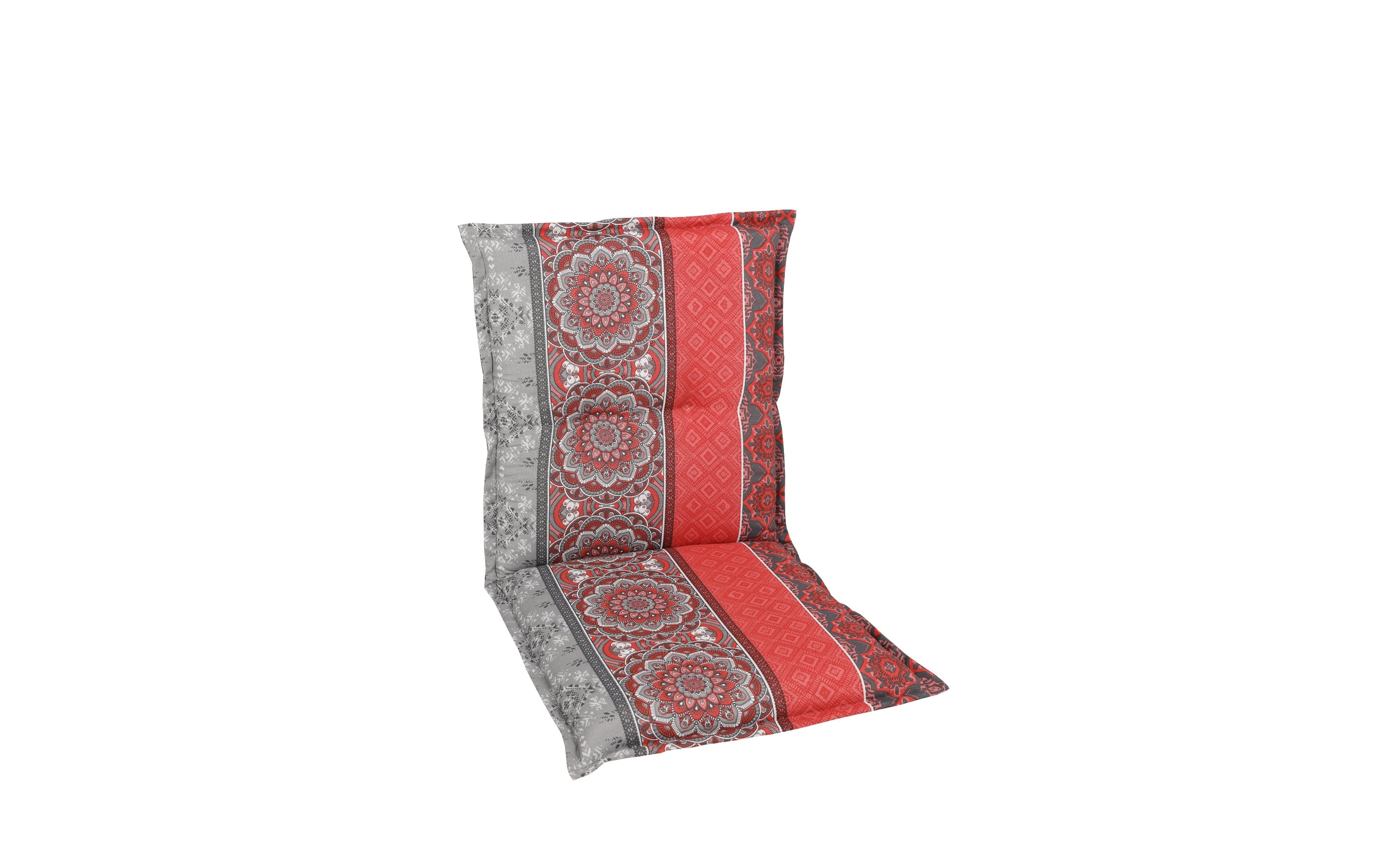 Garten-Sesselauflage in rot/grau, für Niederlehner
