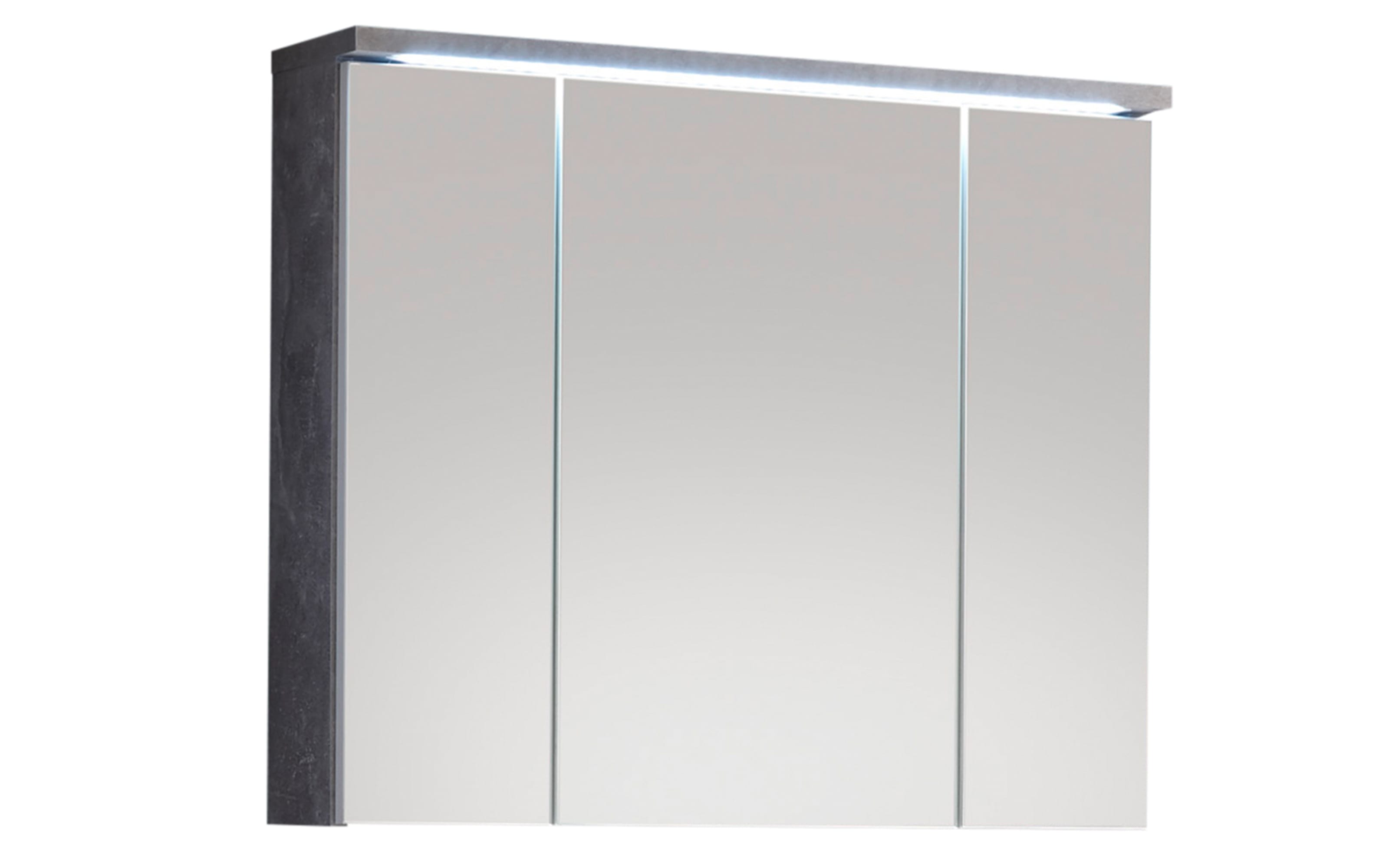 Spiegelschrank Pool Hängeschrank Schrank in Beton grau Spiegelfront inkl LED 