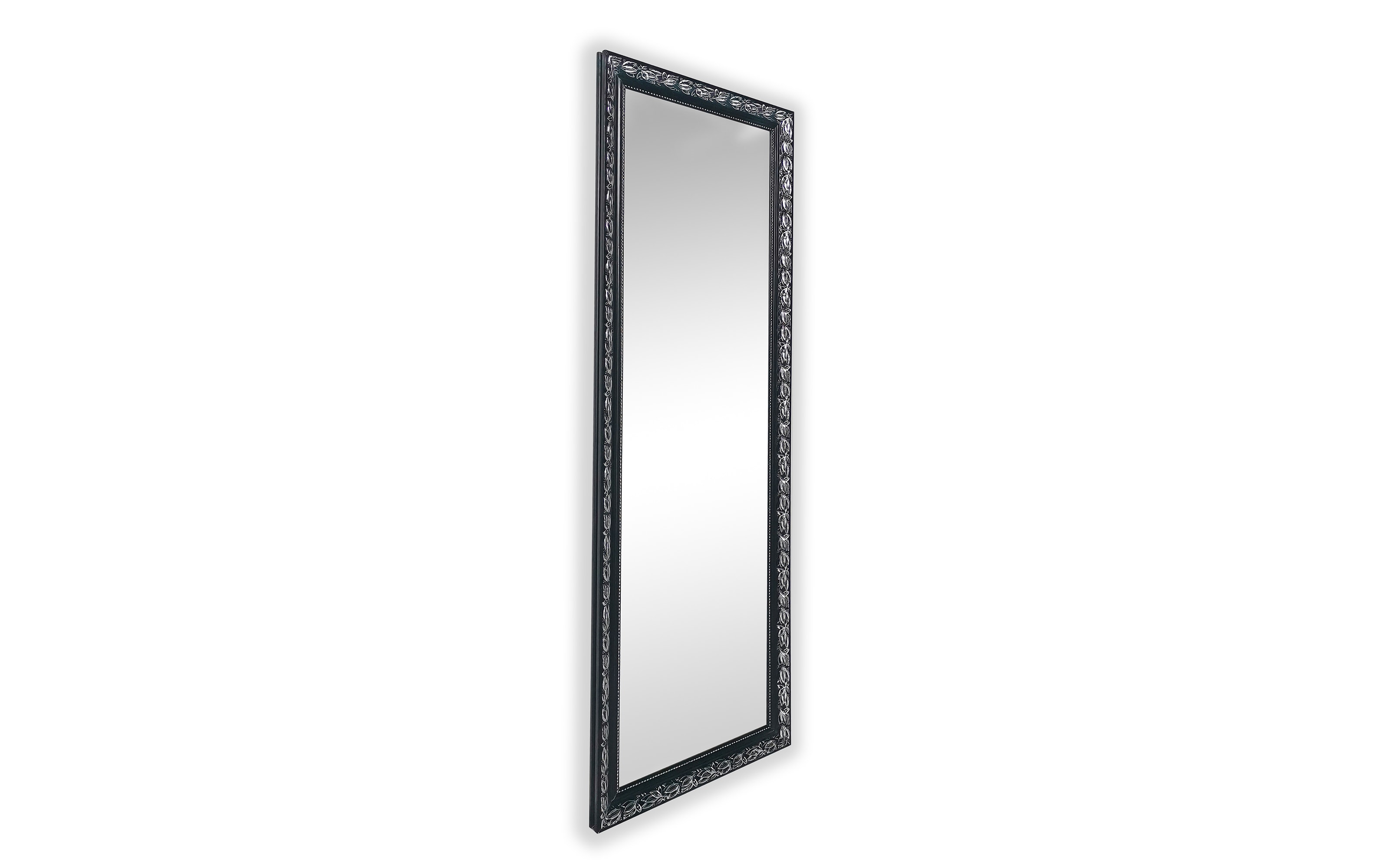Rahmenspiegel Sonja in schwarz/silberfarbig, 50 x 150 cm