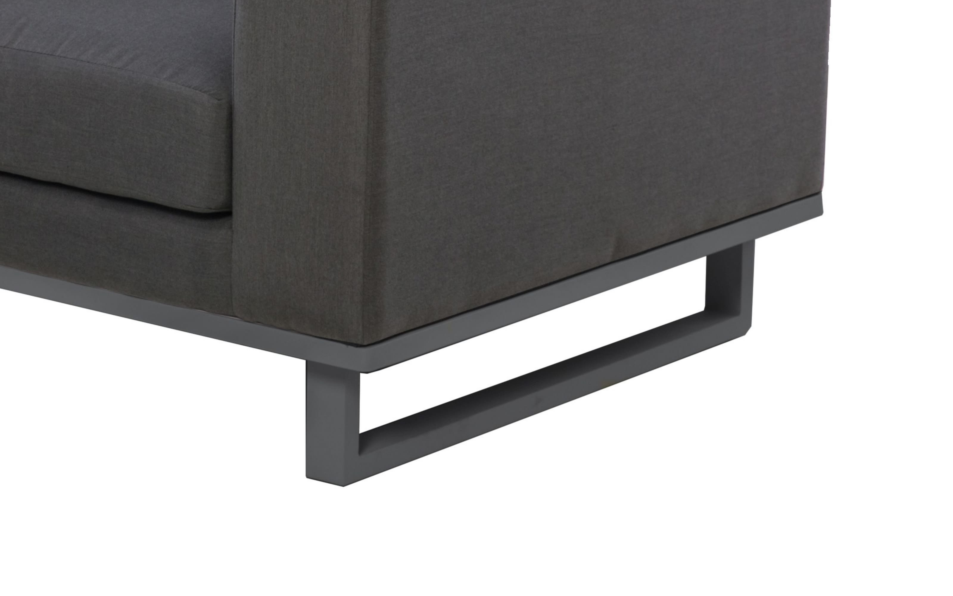 Garten-Sessel Henri EG, Metallgestell schwarz, Bezug in anthrazit