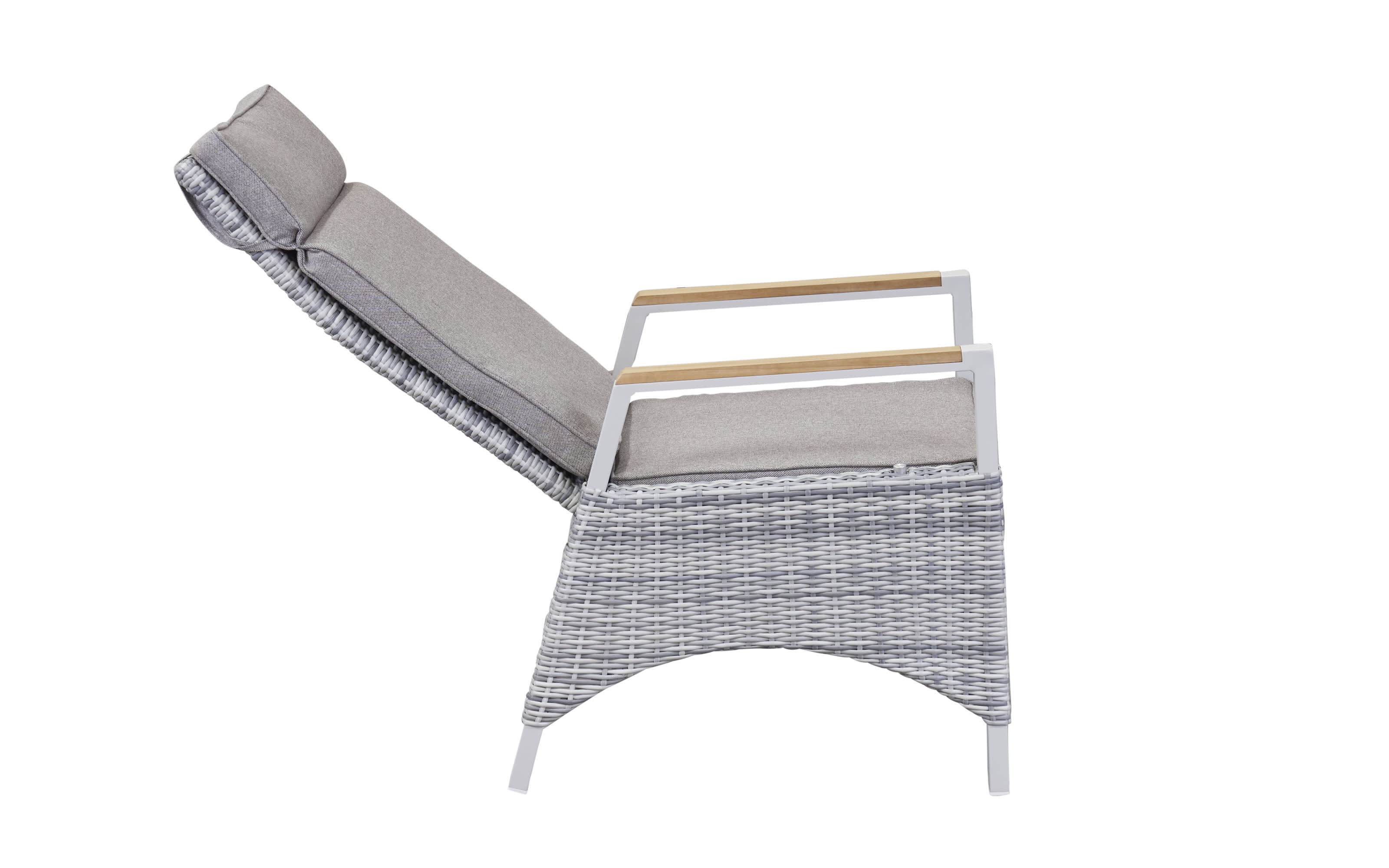 Gartenpositionsstuhl Zeus, white teak, Aluminiumgestell