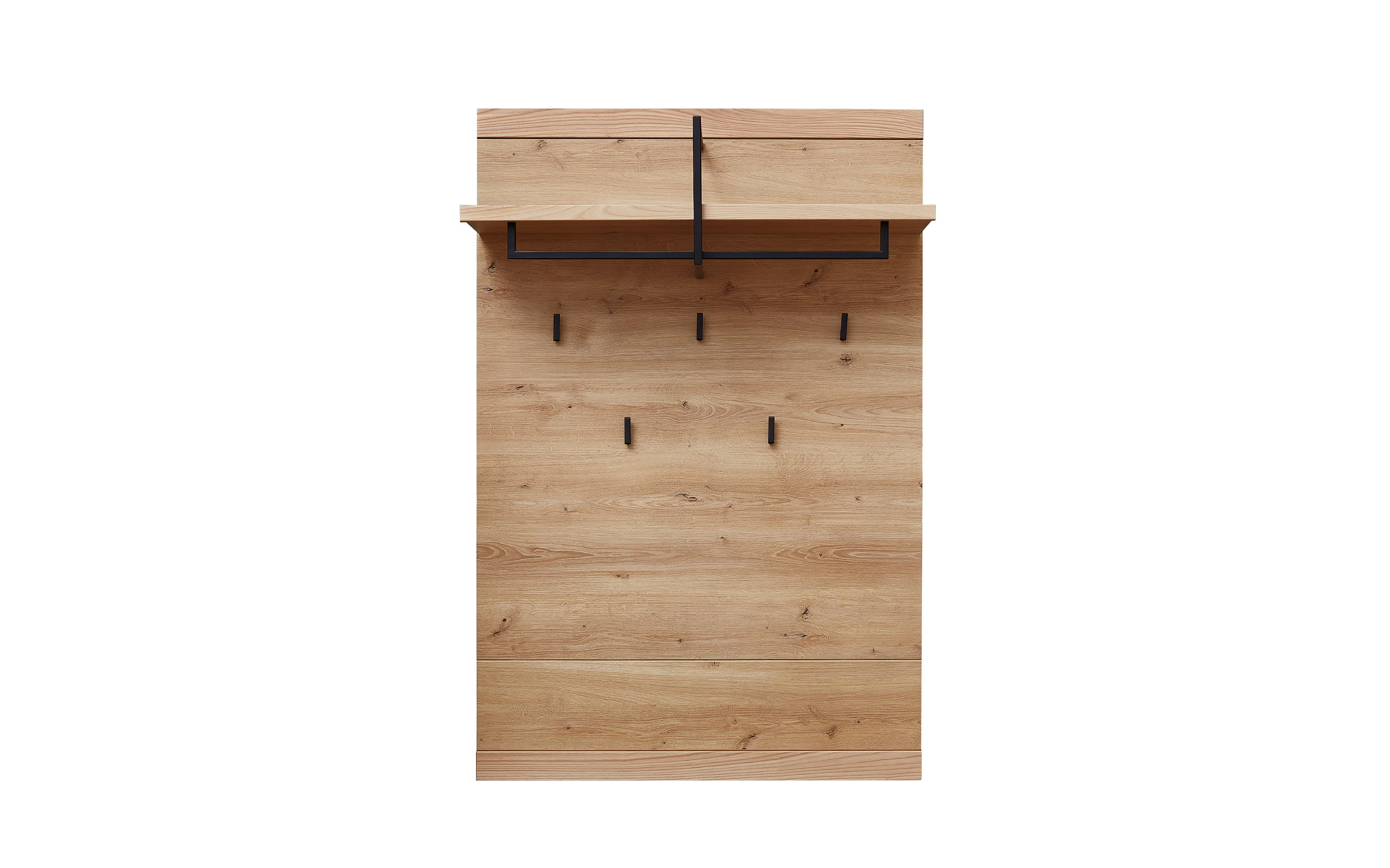 VidaXL Garderobenpaneel Eiche - 60x10,5x18cm Holz | Mit Haken Und Regal | Wandmontage Aufbewahrung