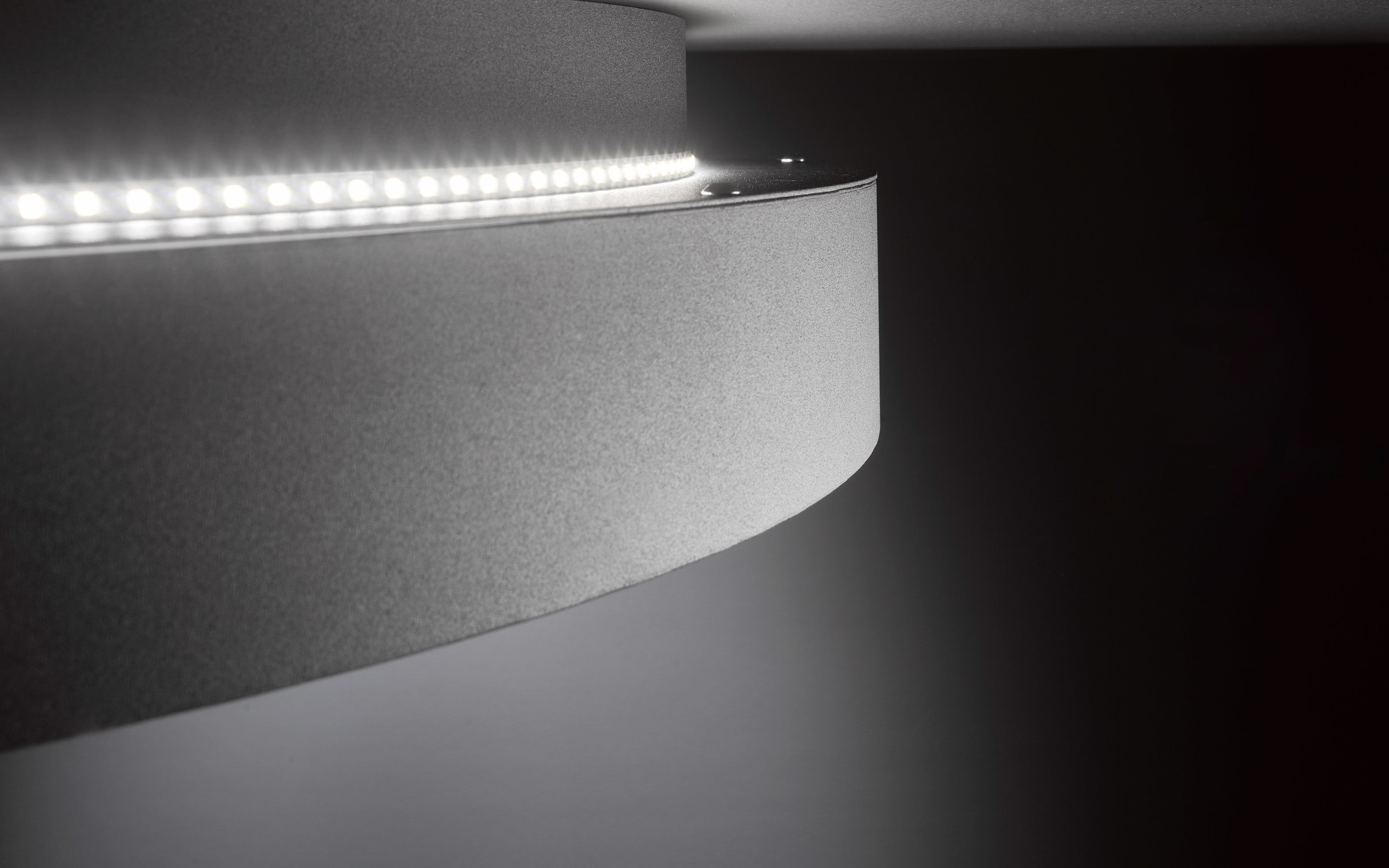 LED-Deckenleuchte Shay mit Backlight in dunkelgrau, 45 cm