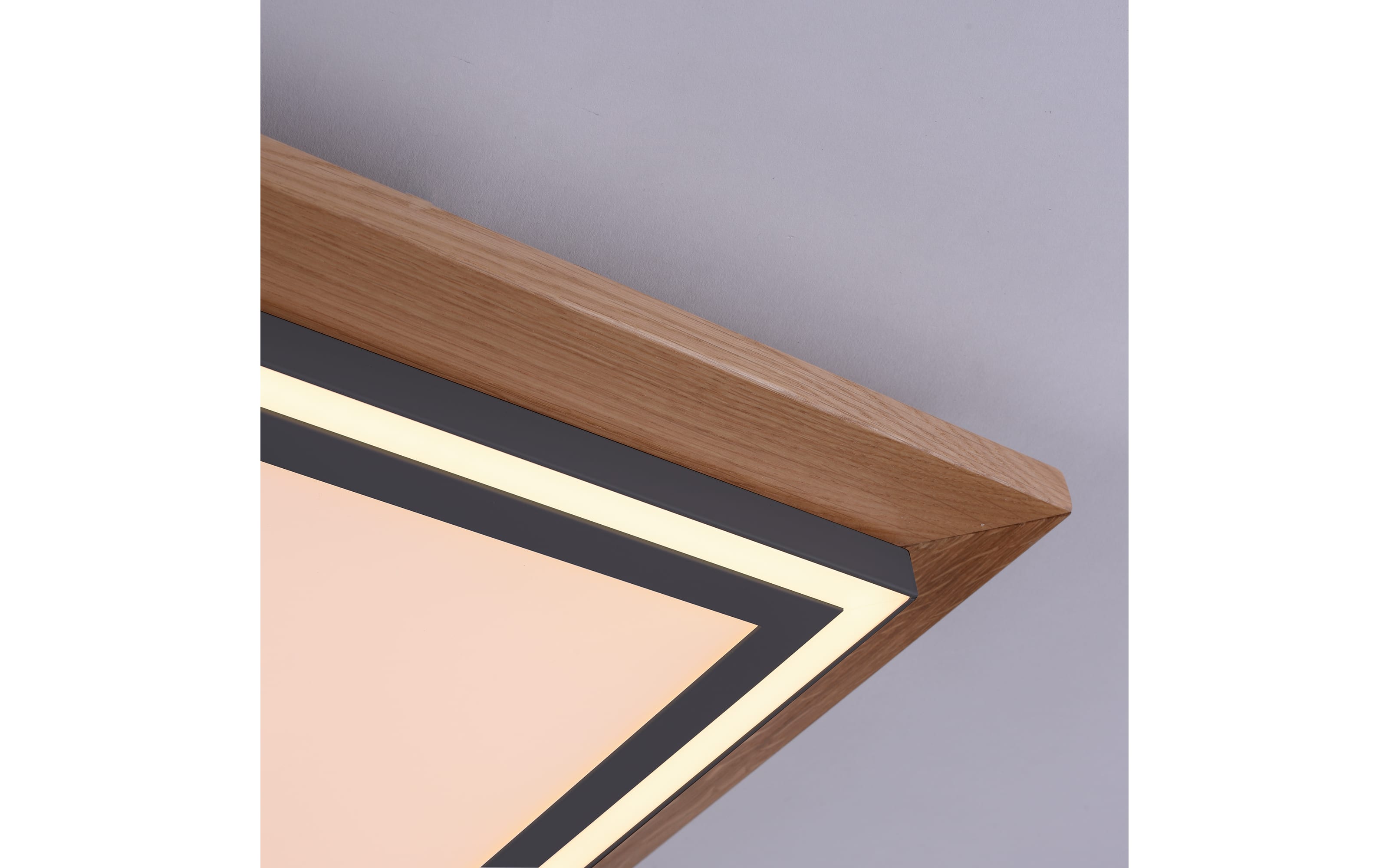 LED-Deckenleuchte Palma CCT mit Holzdekor, 107 cm