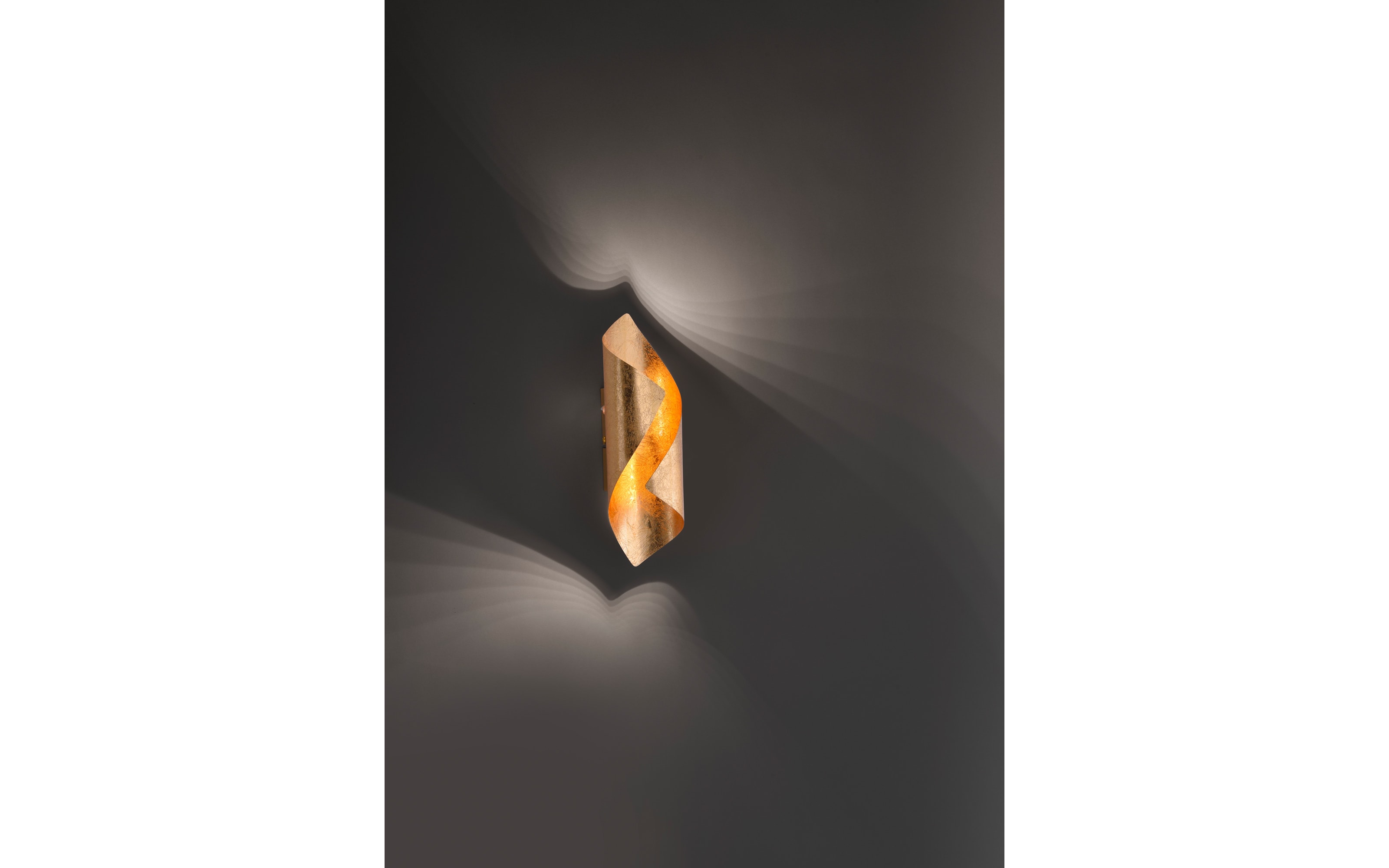 LED-Wandleuchte Nevis, goldfarbig, 31 cm