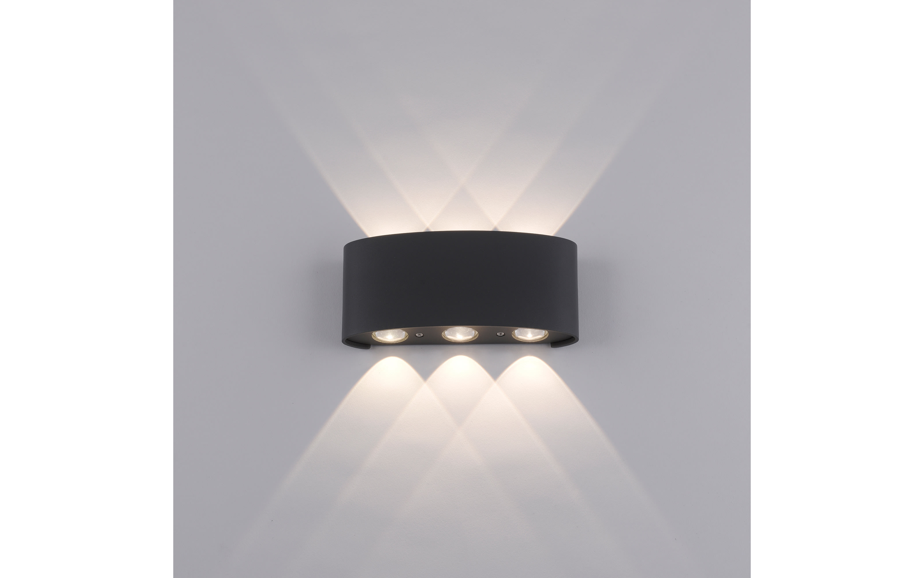 LED-Wandleuchte Carlo, anthrazit, 6-flammig, 17 cm