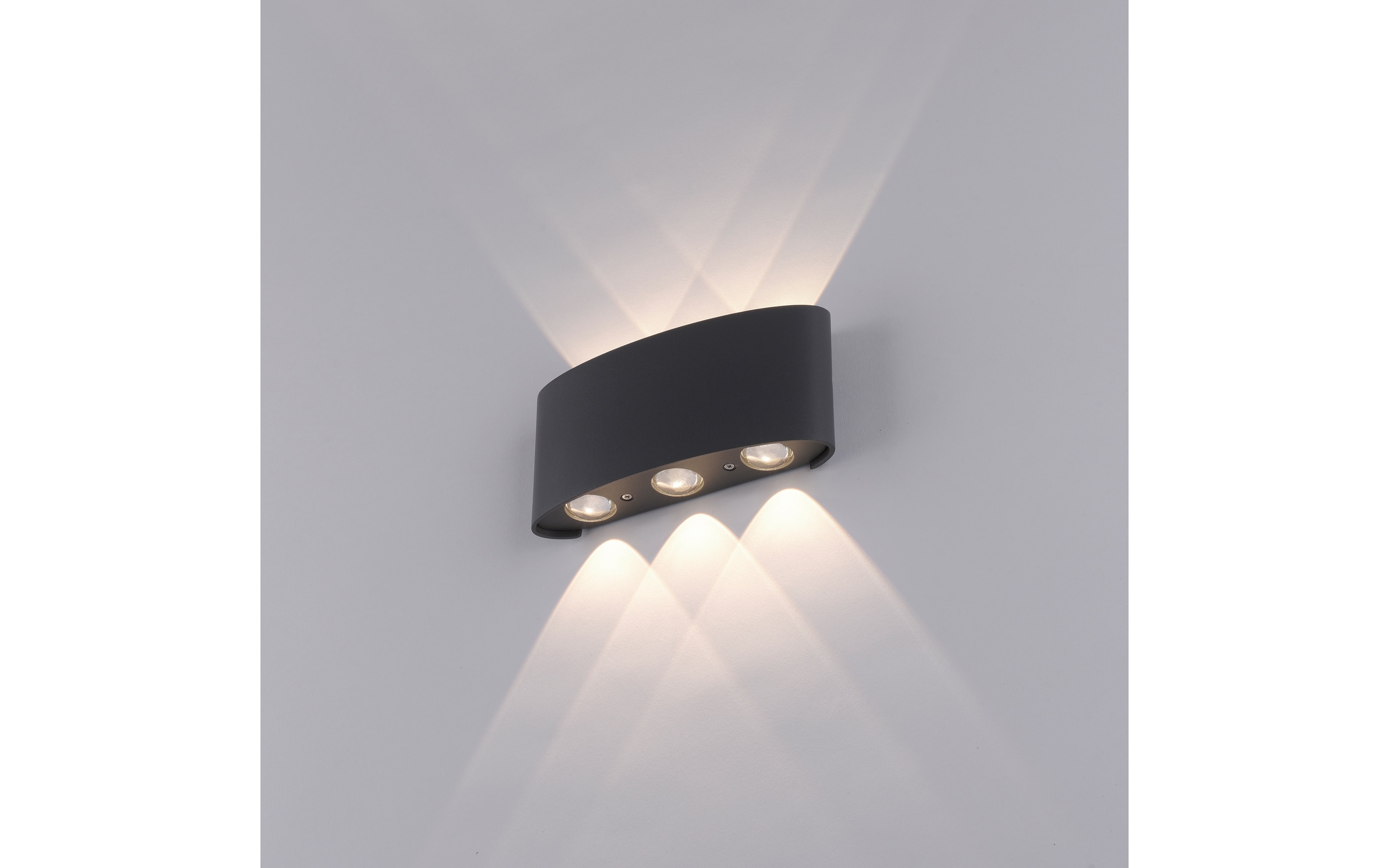 LED-Wandleuchte Carlo, anthrazit, 6-flammig, 17 cm