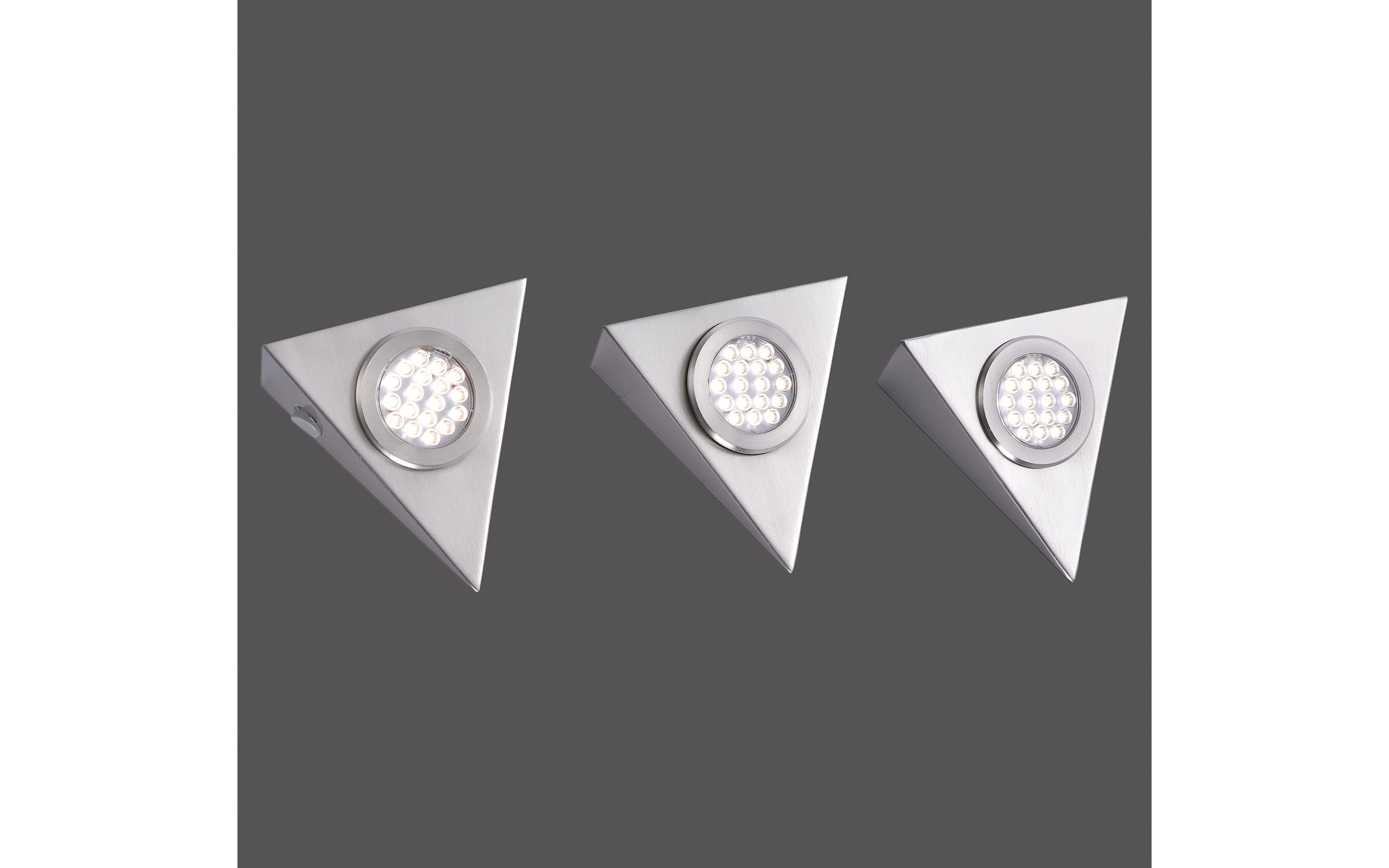 LED-Unterbauleuchte Amon in silber, 3er-Set