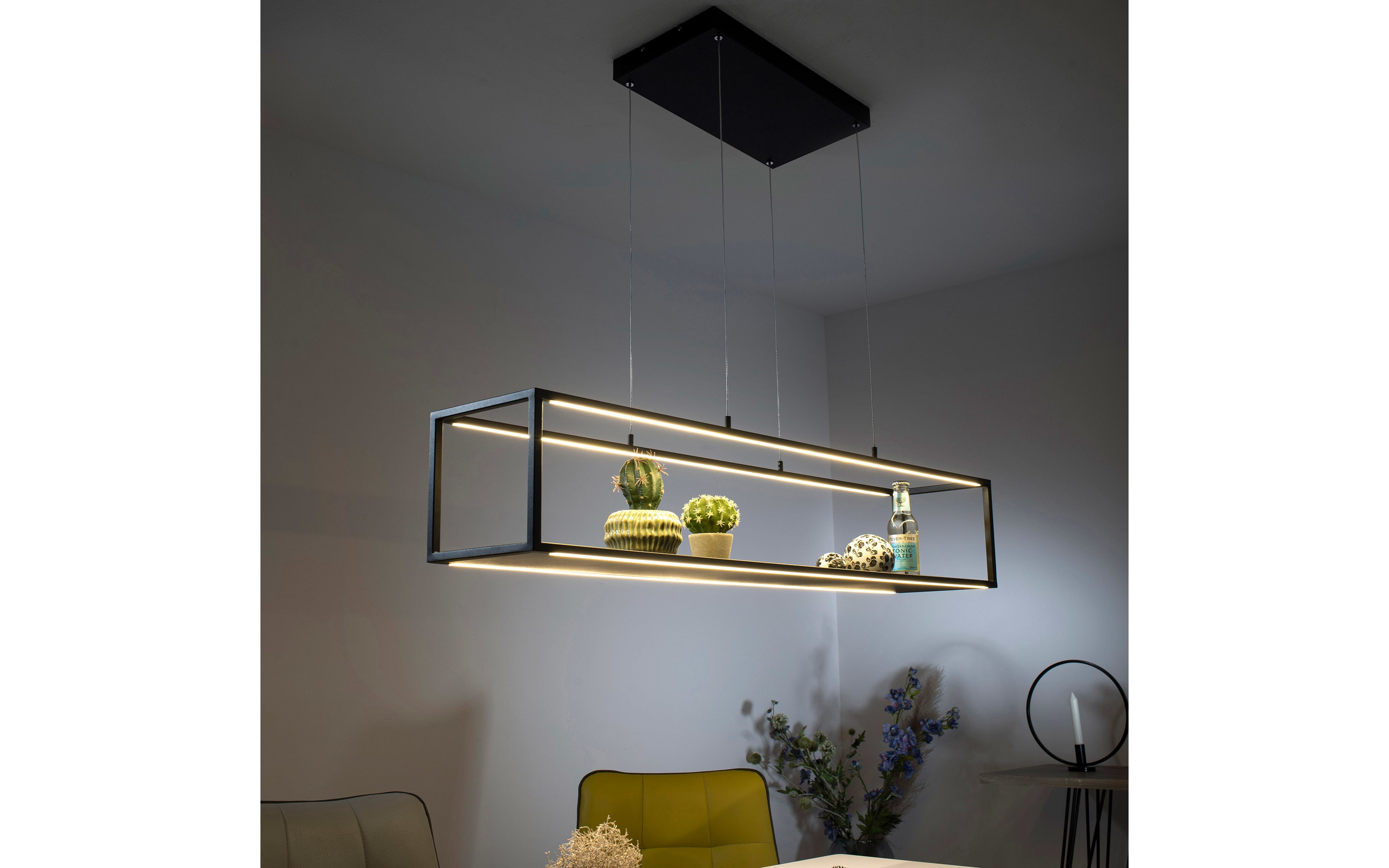 LED-Pendelleuchte Contura in schwarz, 105 cm