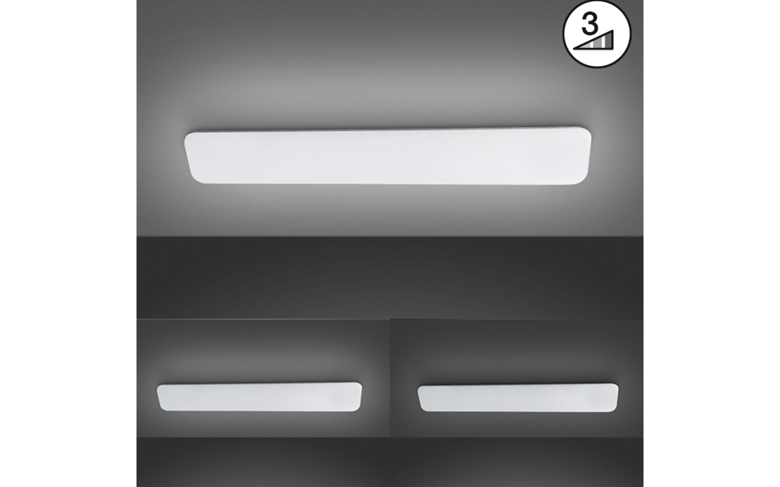 LED-Deckenleuchte Aldo in weiß, 60 x 18 cm