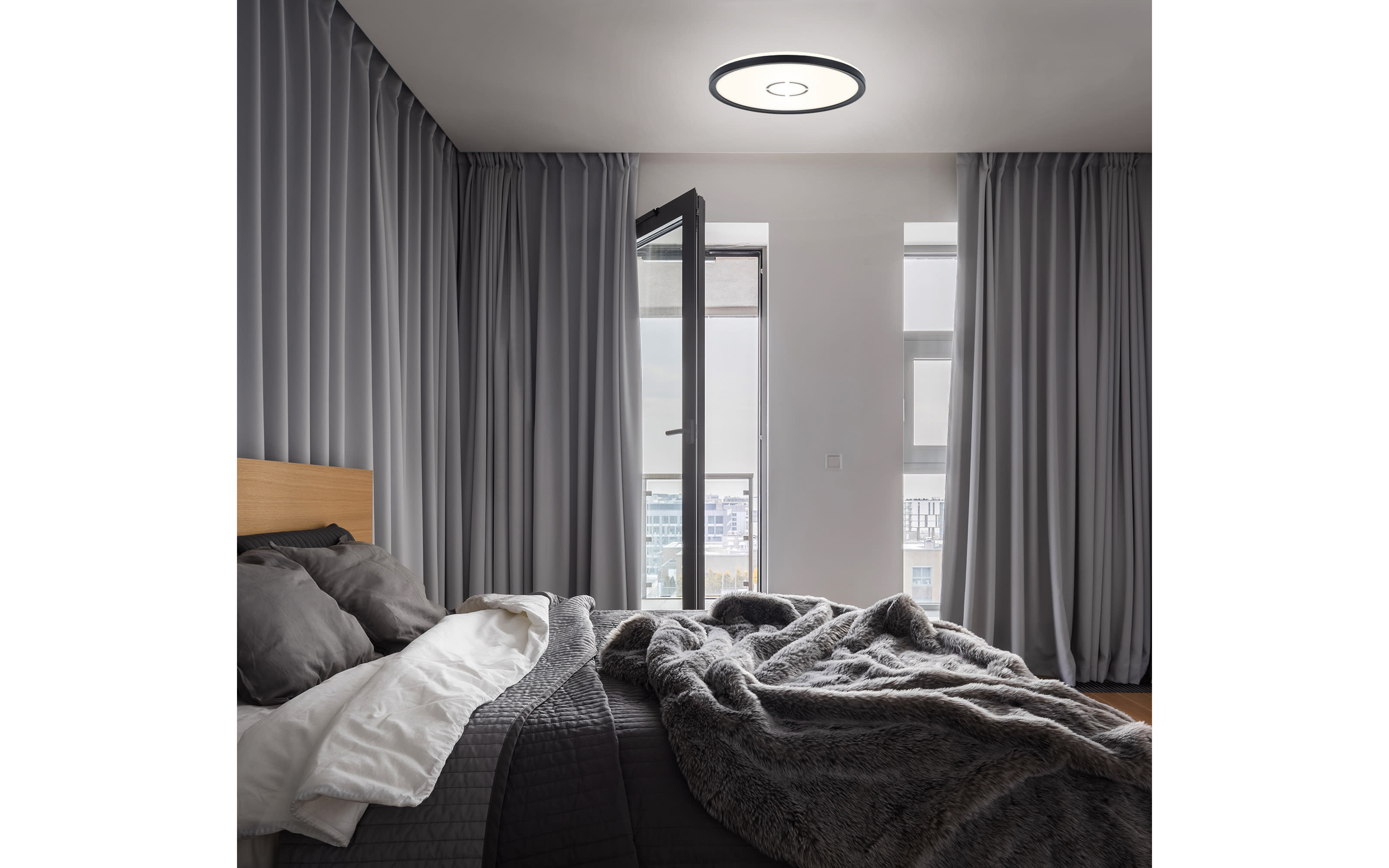 LED-Deckenleuchte Free in weiß/schwarz, 30 cm online bei Hardeck kaufen