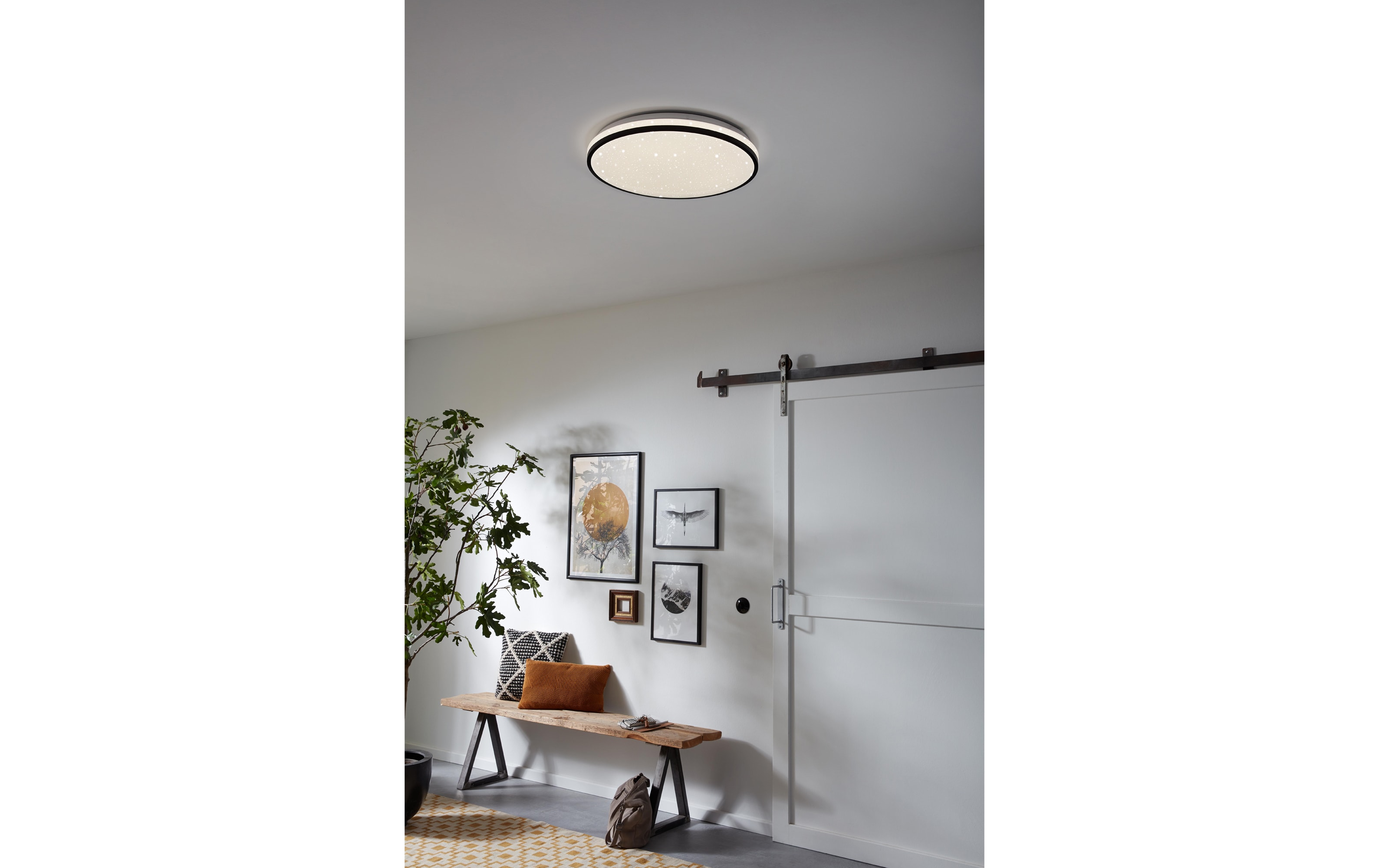 LED-Deckenleuchte Nigra mit Sternendekor