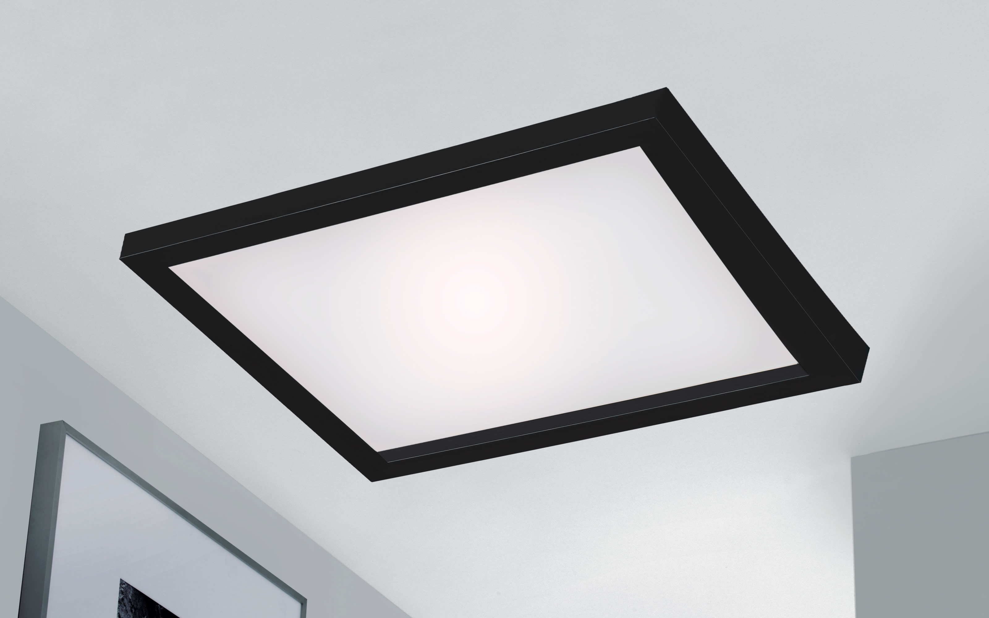 LED-Deckenleuchte CCT Geo Basic in schwarz