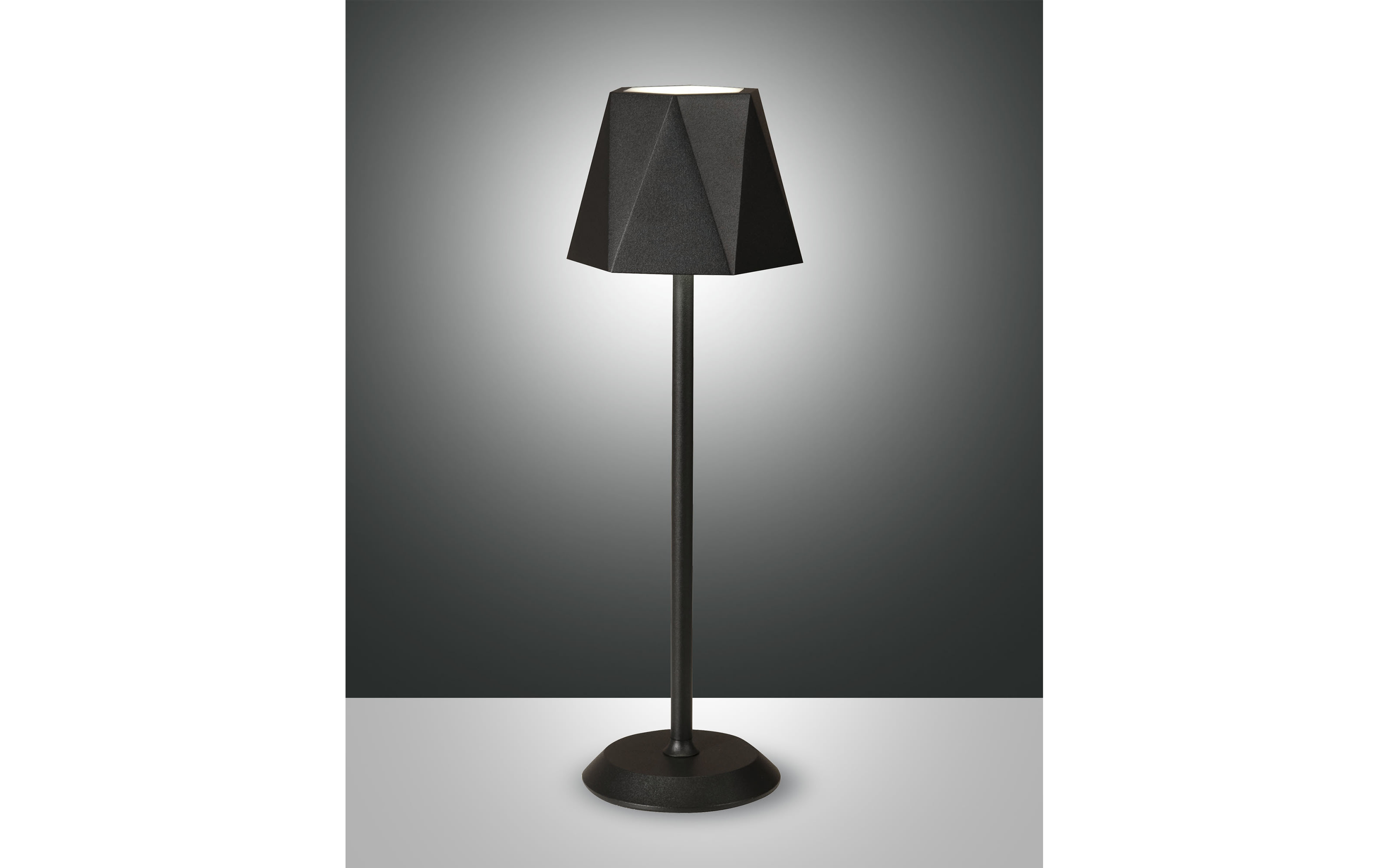 LED-Akku-Tischleuchte Katy in schwarz, 38 cm