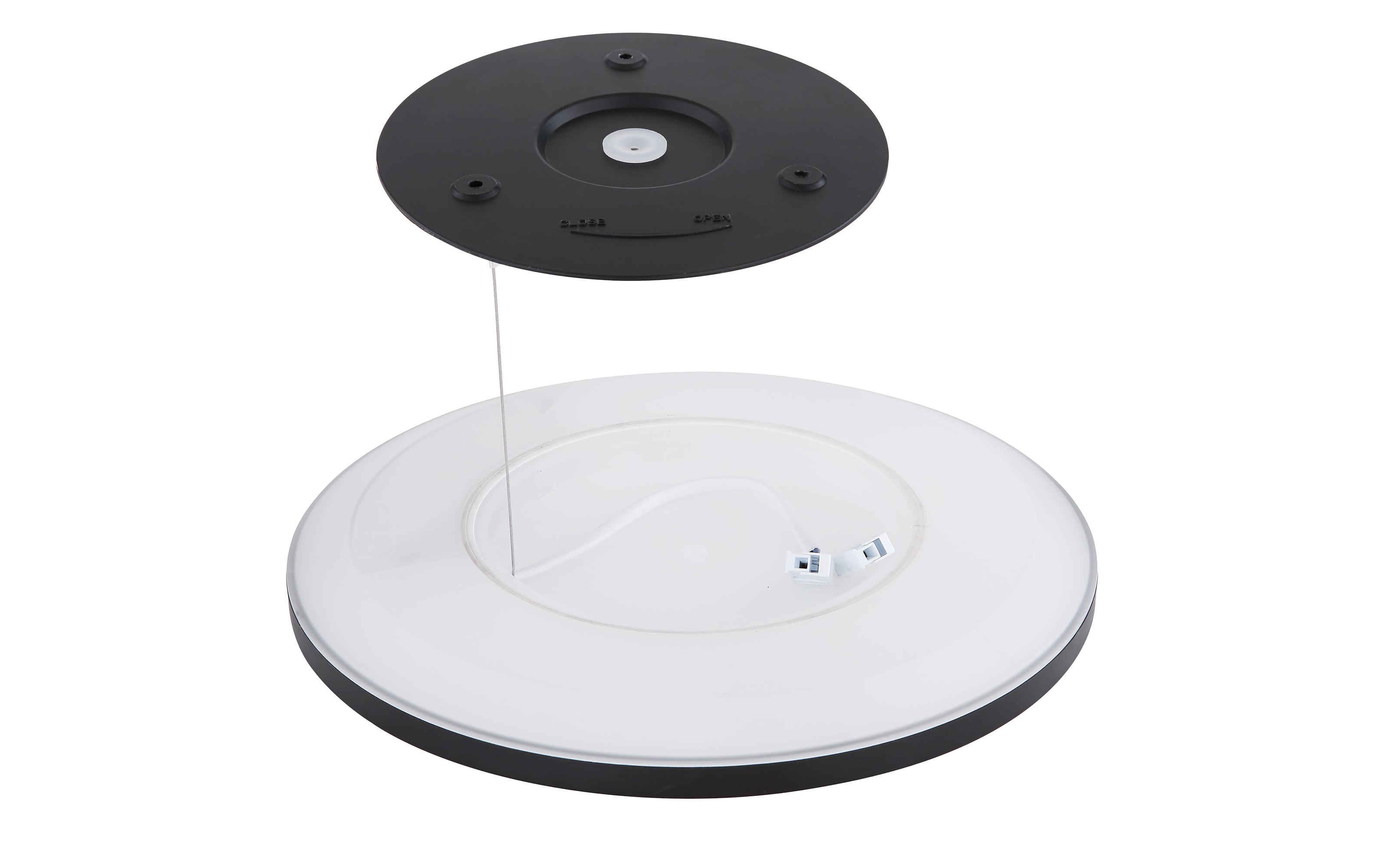 LED-Deckenleuchte Sapana IP44 in schwarz, 29,4 cm