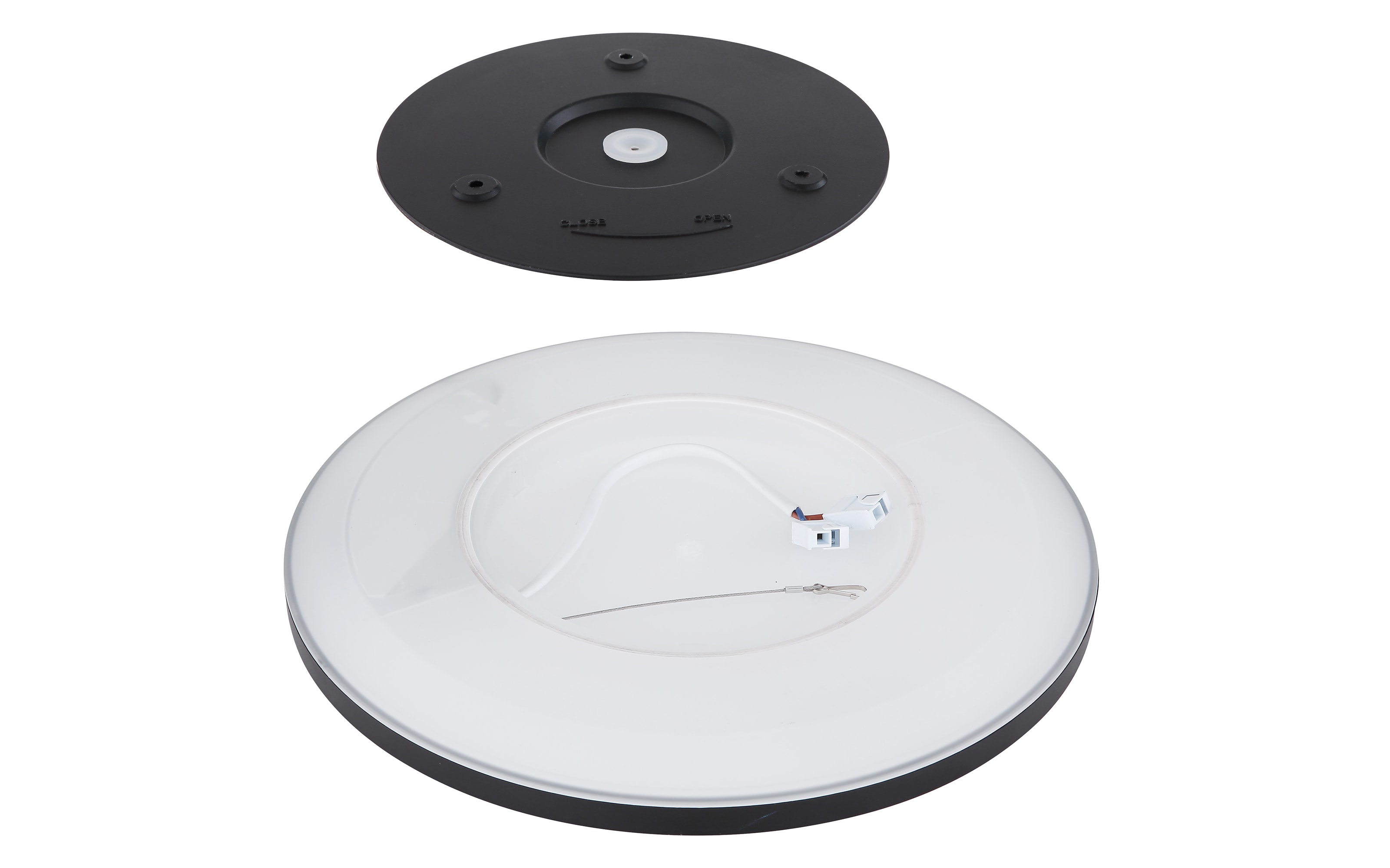 LED-Deckenleuchte Sapana IP44 in schwarz, 29,4 cm