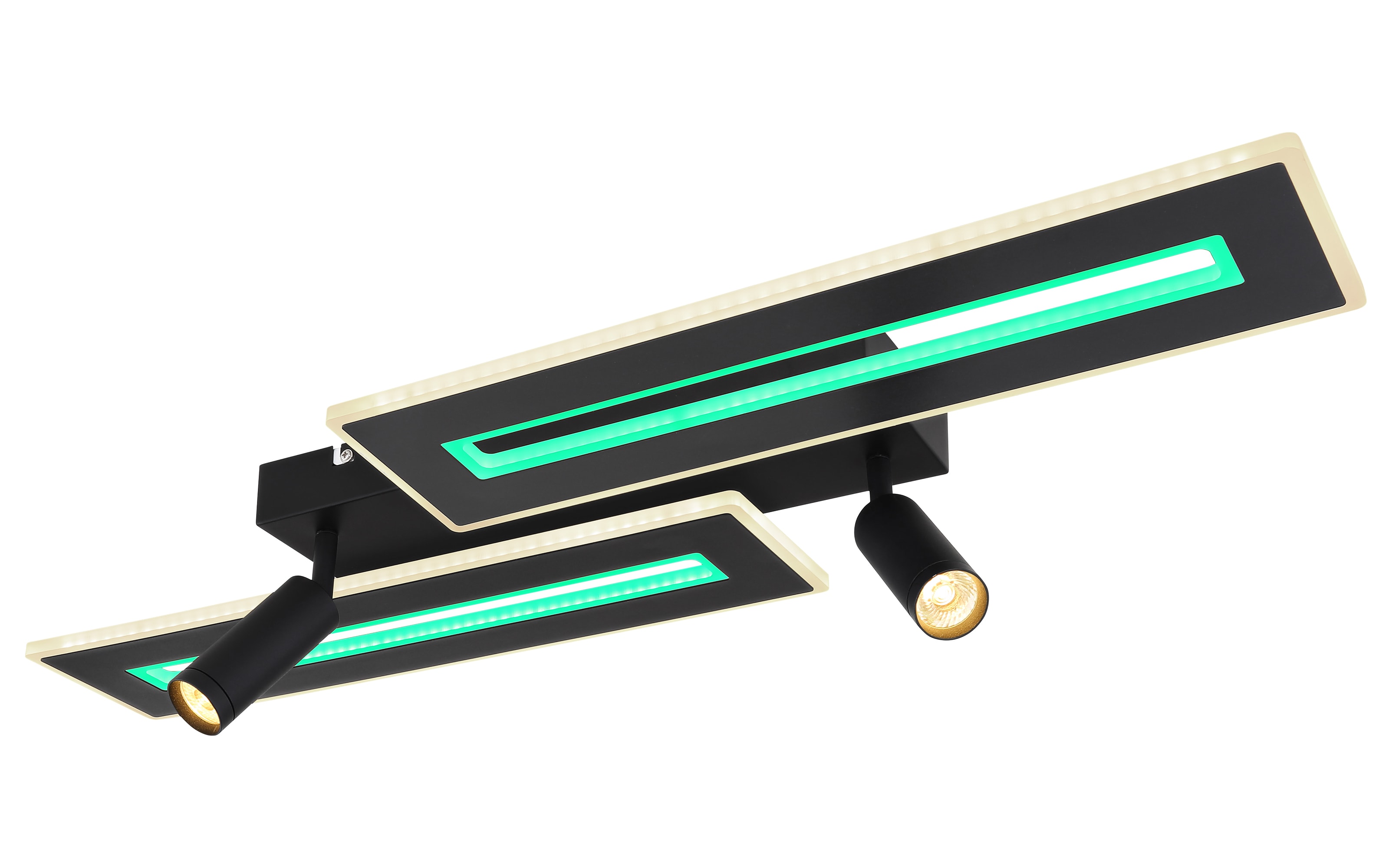 LED-Deckenleuchte Marian CCT RGB in schwarz, 87 x 31 cm