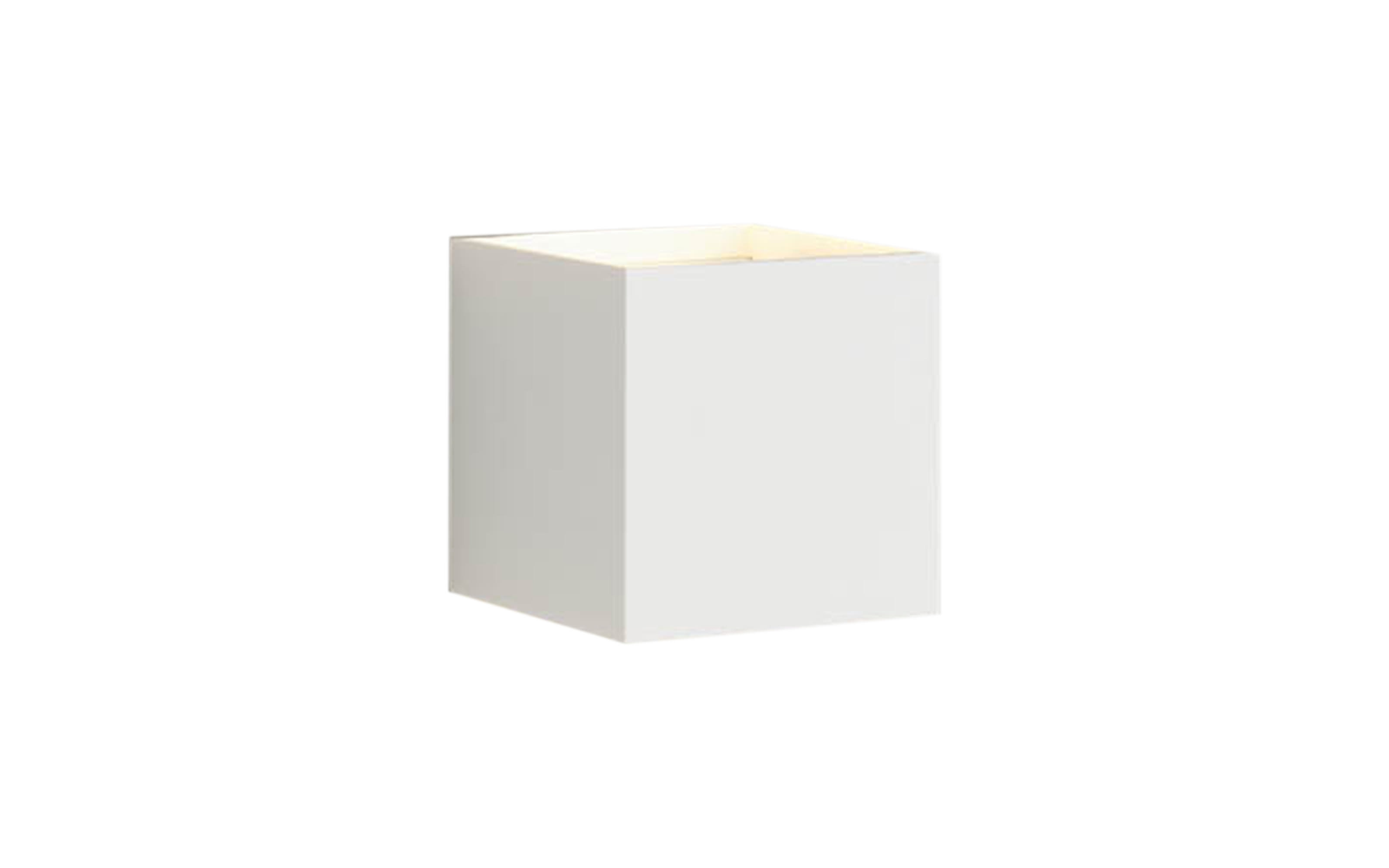 LED-Außenwandleuchte Cubi in weiß, 10 x 10 cm