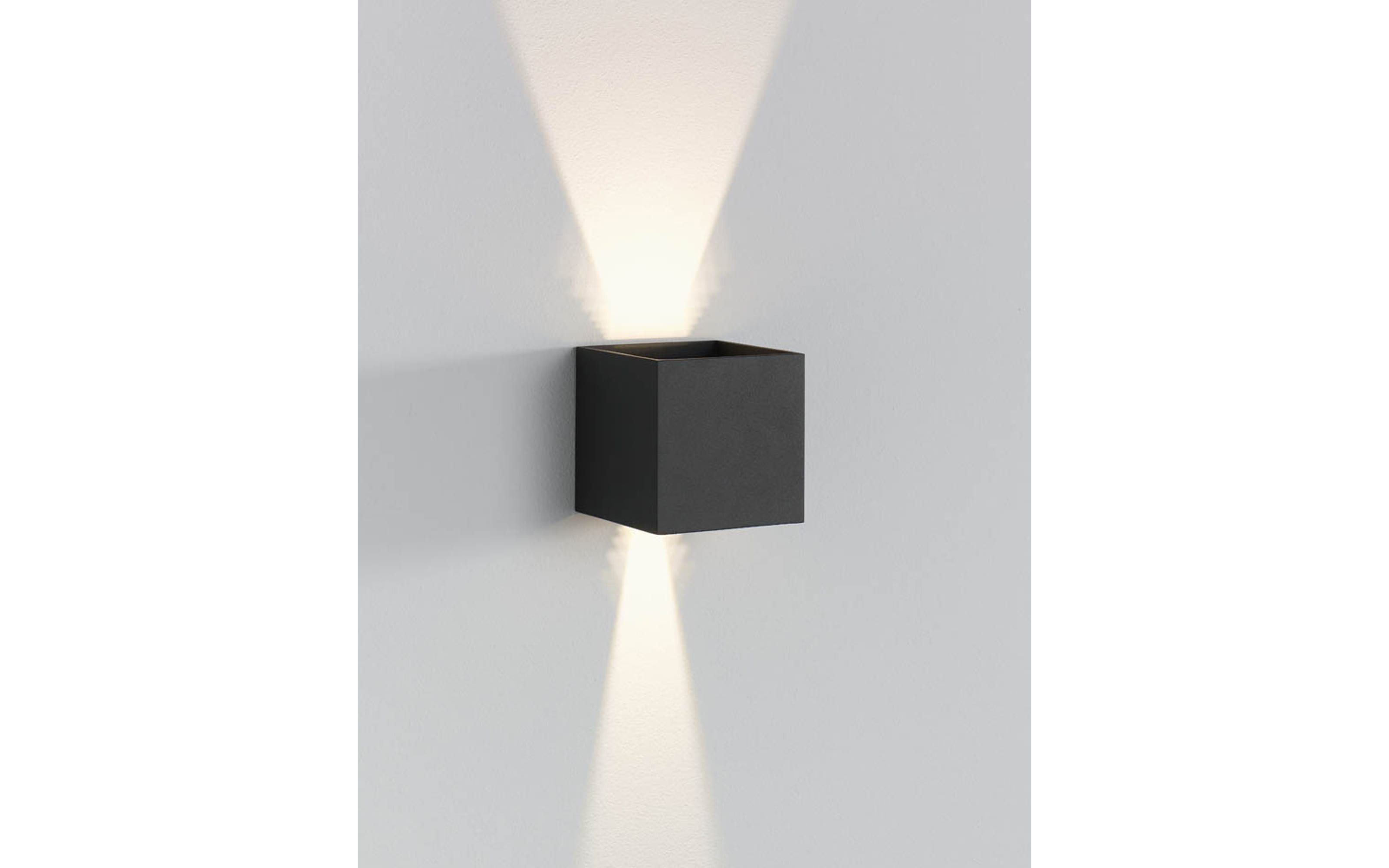 LED-Außenwandleuchte Cubi in anthrazit, 10 x 10 cm