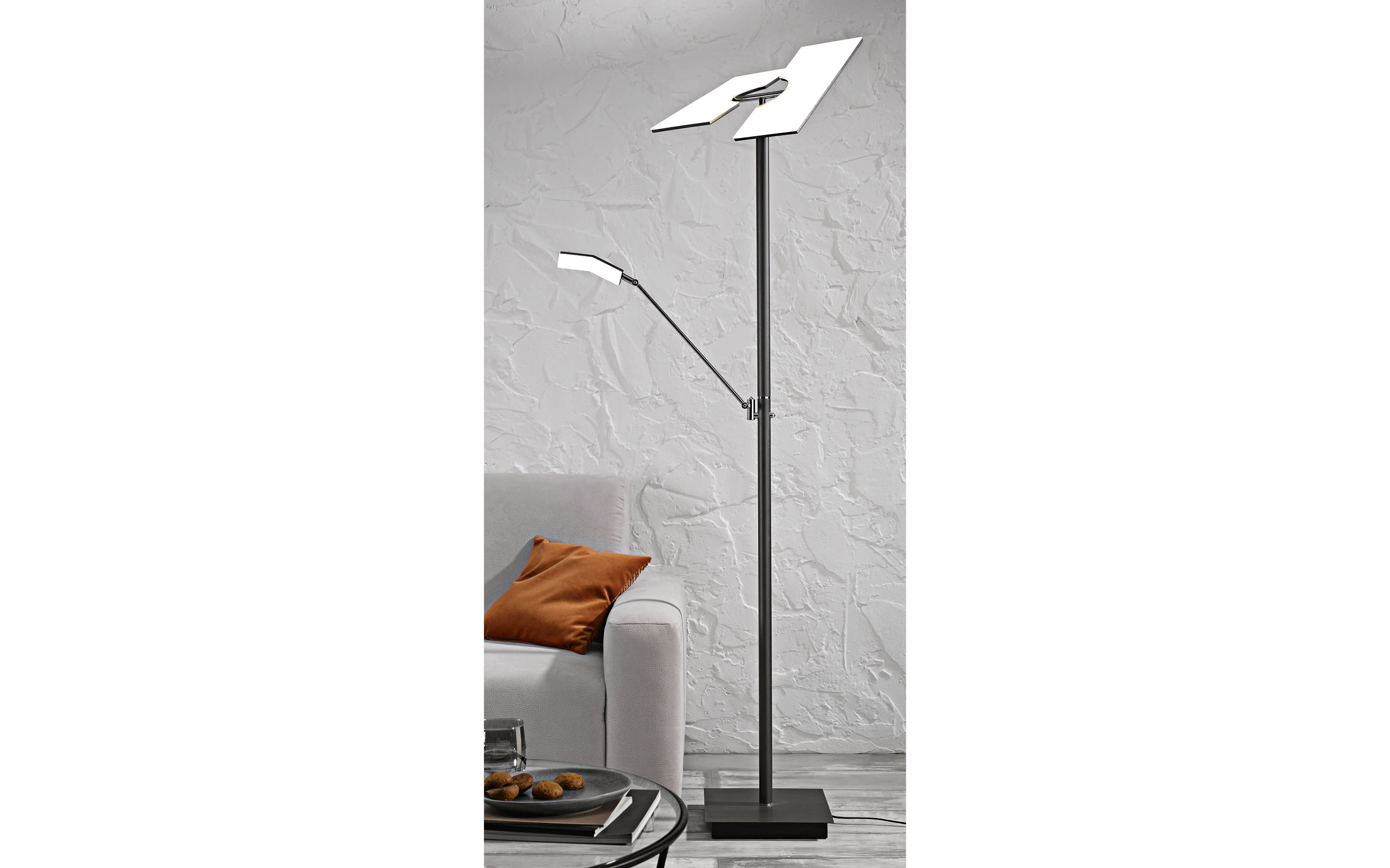 LED-Standleuchte Luca in anthrazit, 177,5 cm